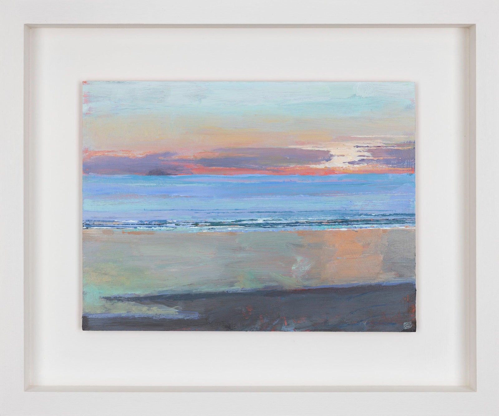 'Polzeath Evening Session 2' acrylic original by Andrew Jago, available at Padstow Gallery, Cornwall