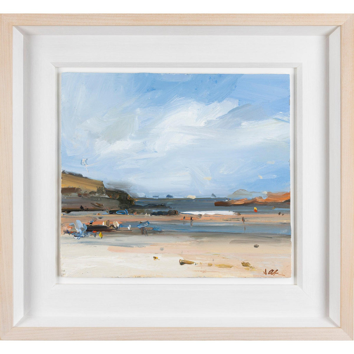 &#39;Sunny Intervals and A Gentle Breeze&#39; oil on board original by David Atkins, available at Padstow Gallery, Cornwall