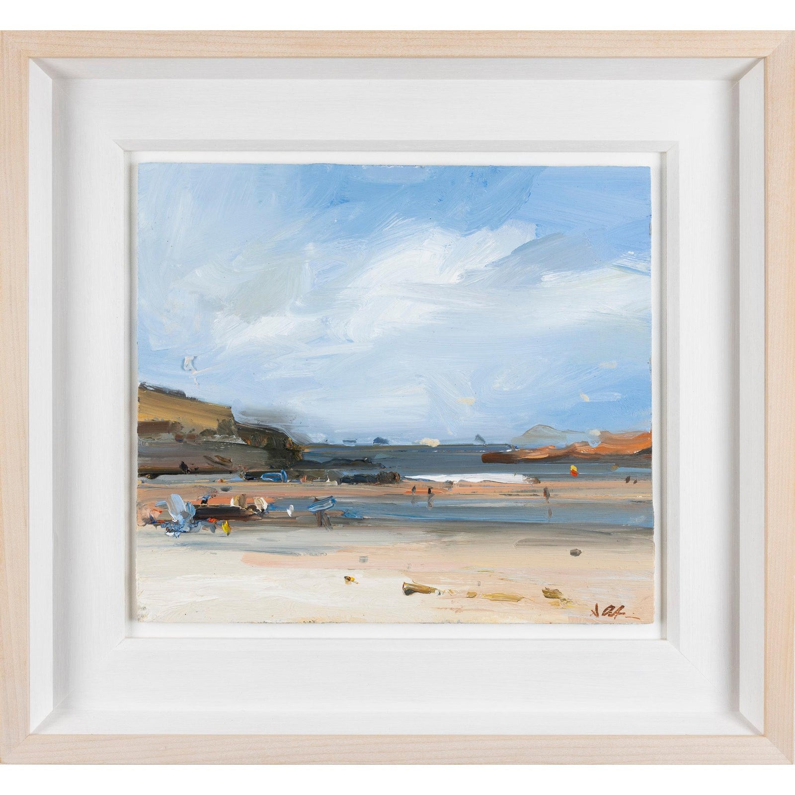 'Sunny Intervals and A Gentle Breeze' oil on board original by David Atkins, available at Padstow Gallery, Cornwall