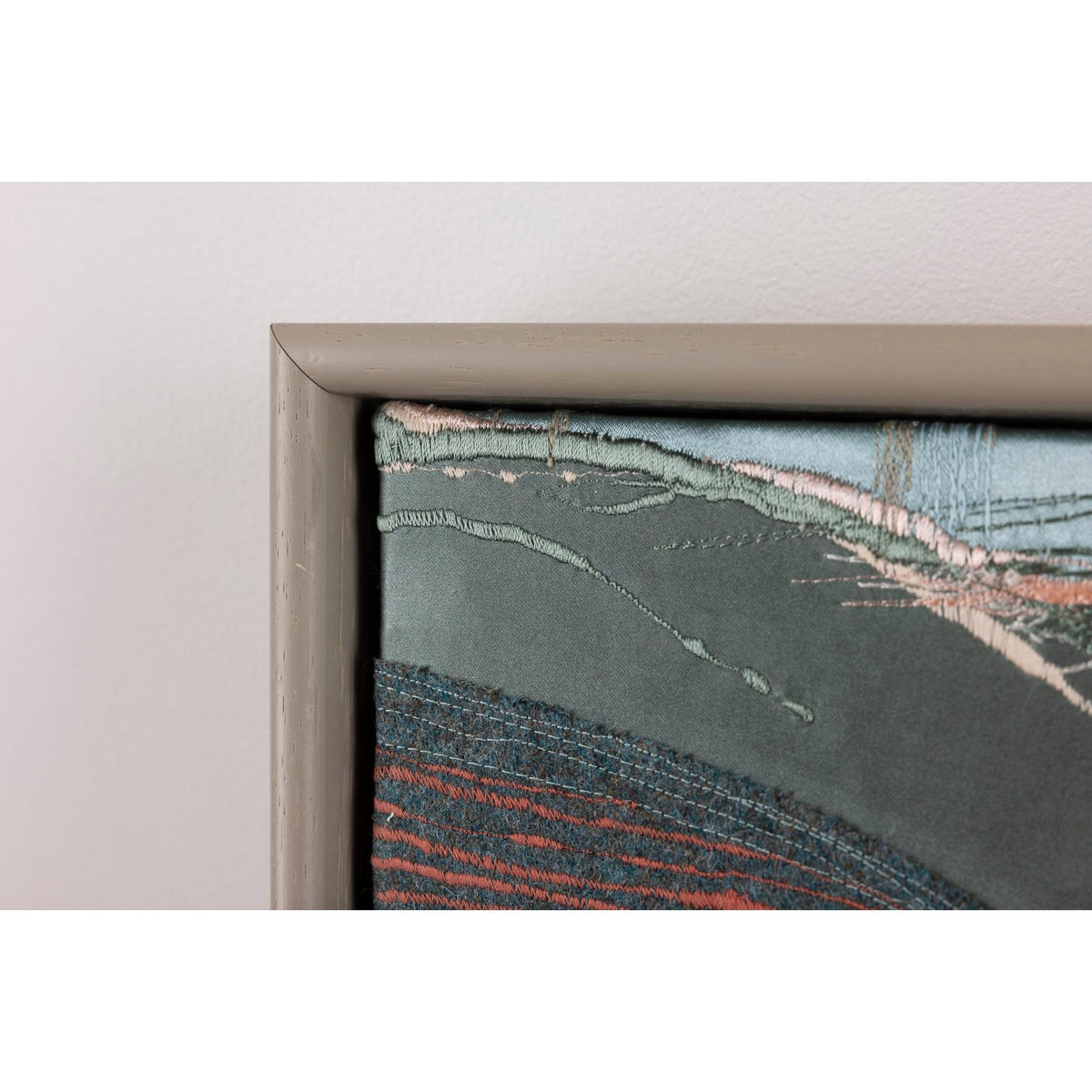 Far and Wide, free machine embroidery, by Sarah Pooley, available at Padstow Gallery, Cornwall