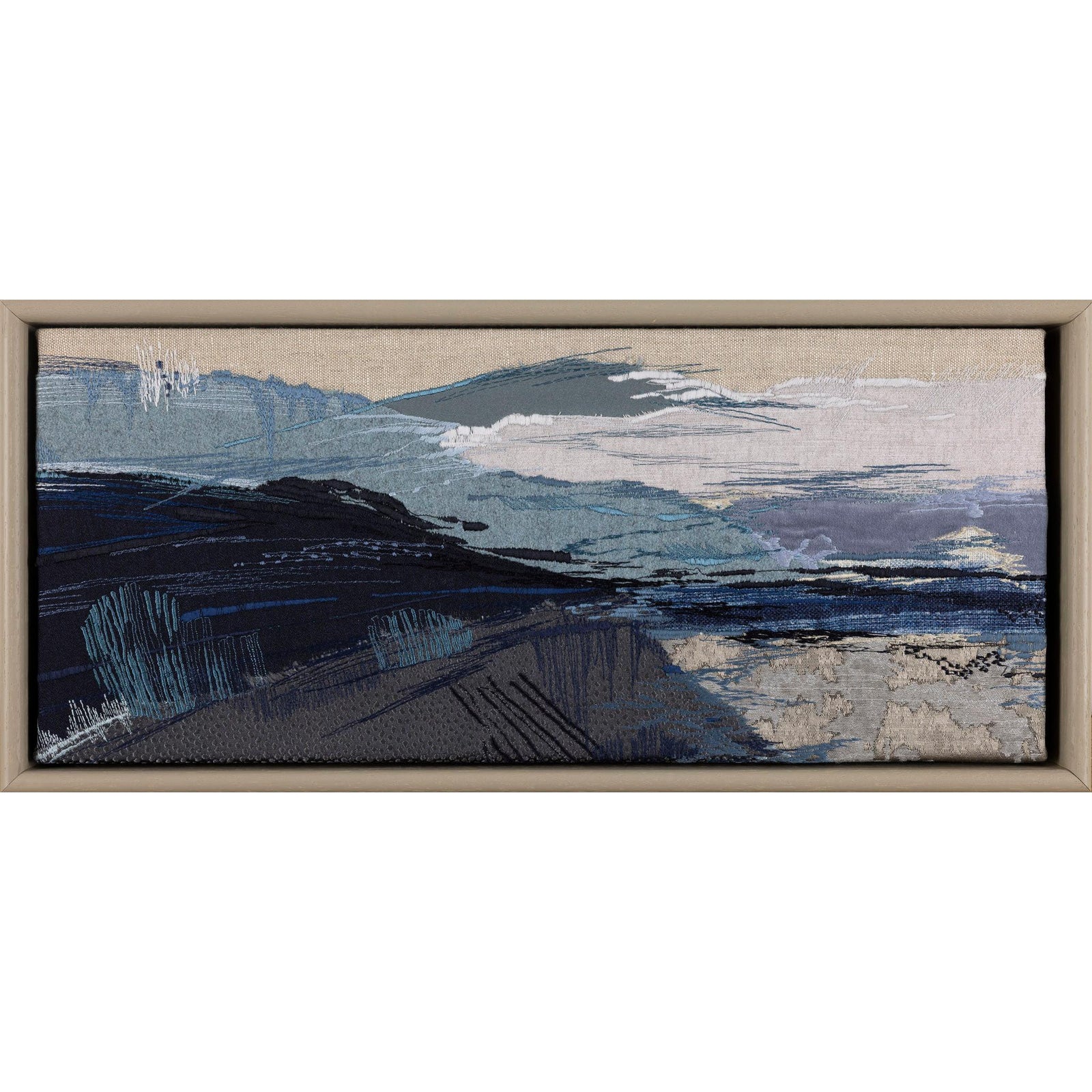 Being There, free machine embroidery, by Sarah Pooley, available at Padstow Gallery, Cornwall