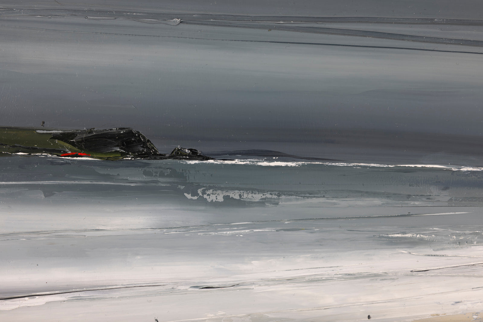 'Daymer Grey' oil original painting by Georgia Hart, available at Padstow Gallery, Cornwall