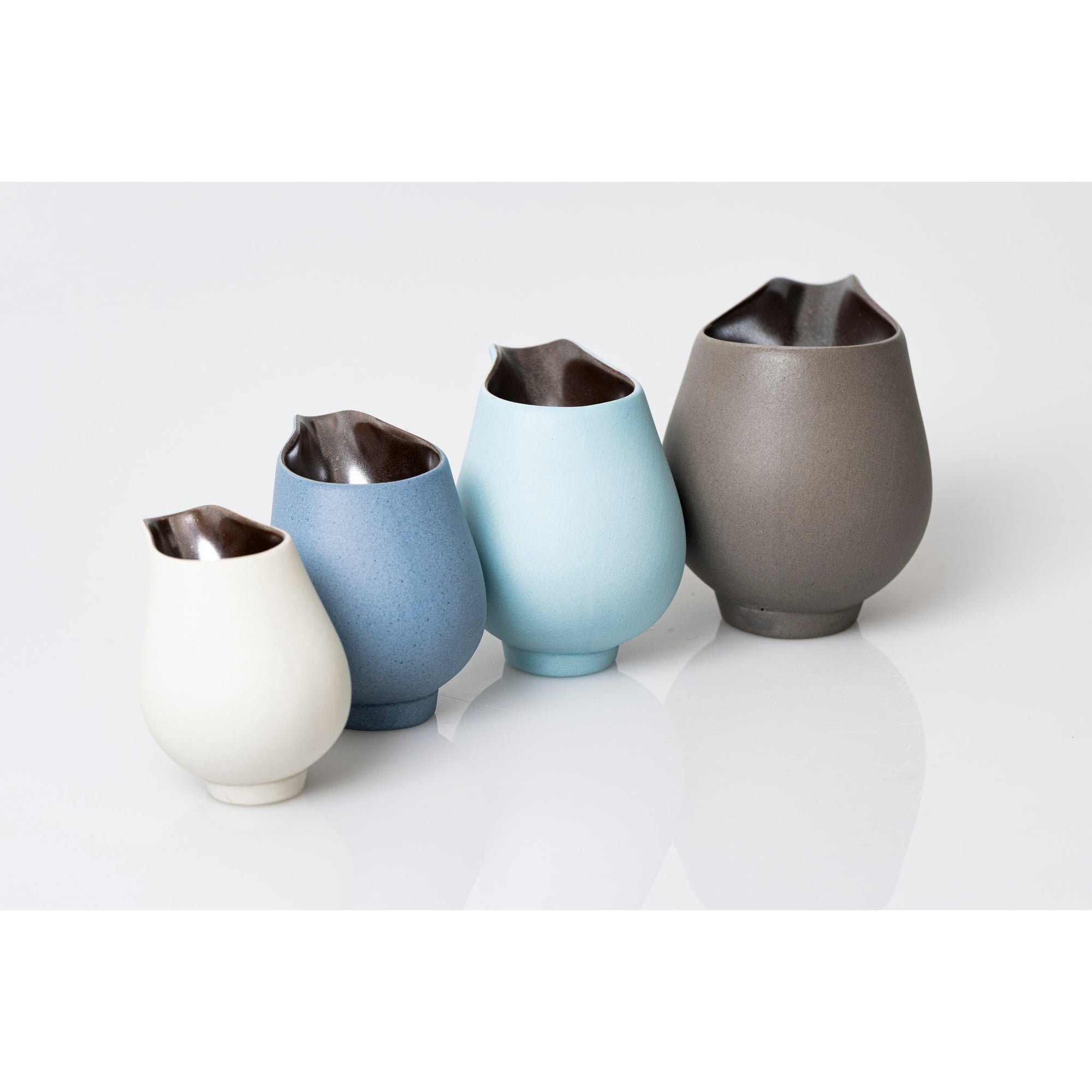 RR3, RR2, RR1 and RR4 Flow Lustre Stoneware Jug by Kate Schuricht ceramics available at Padstow Gallery, Cornwall