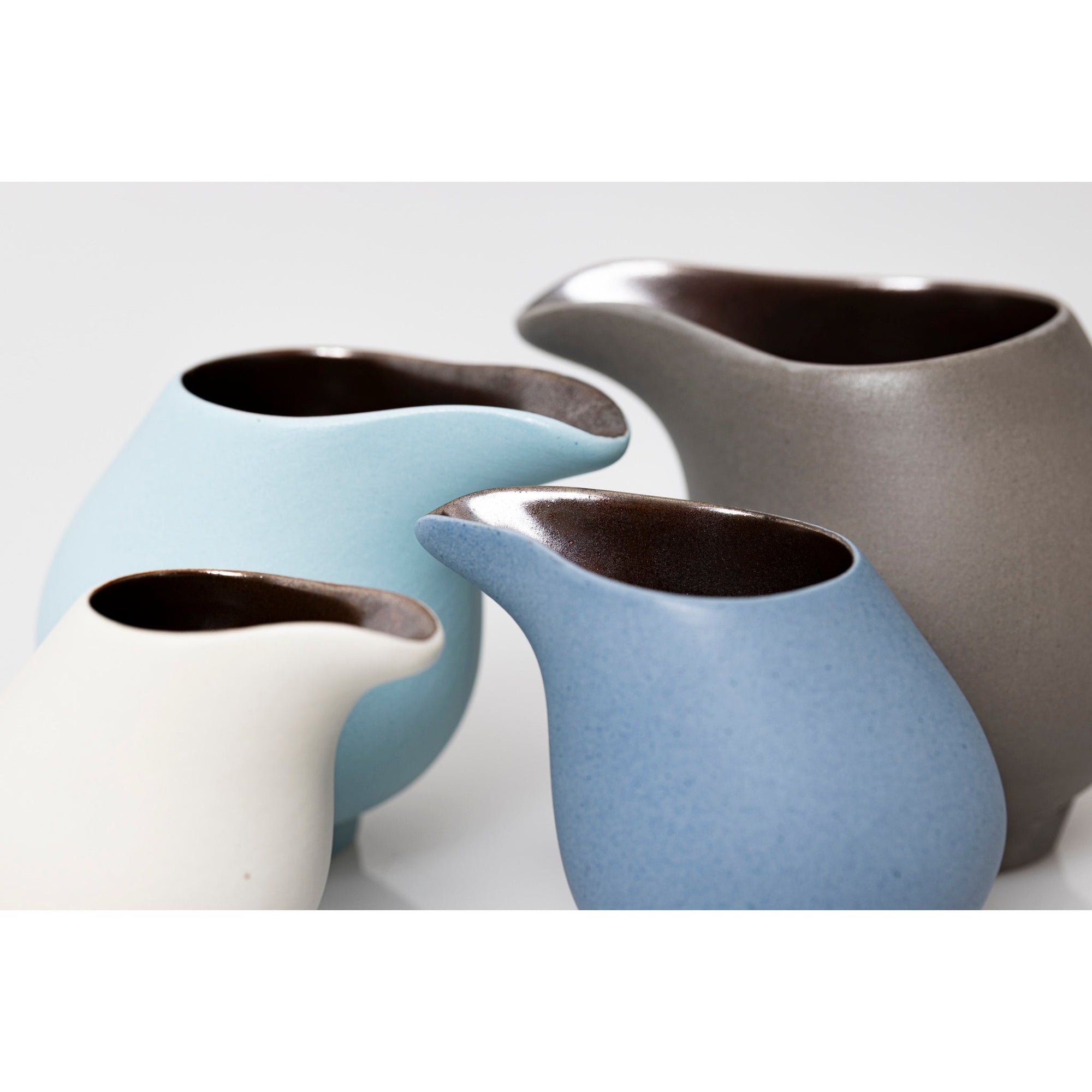 RR1, RR2, RR3 and RR4 Flow Lustre Stoneware Jug by Kate Schuricht ceramics available at Padstow Gallery, Cornwall