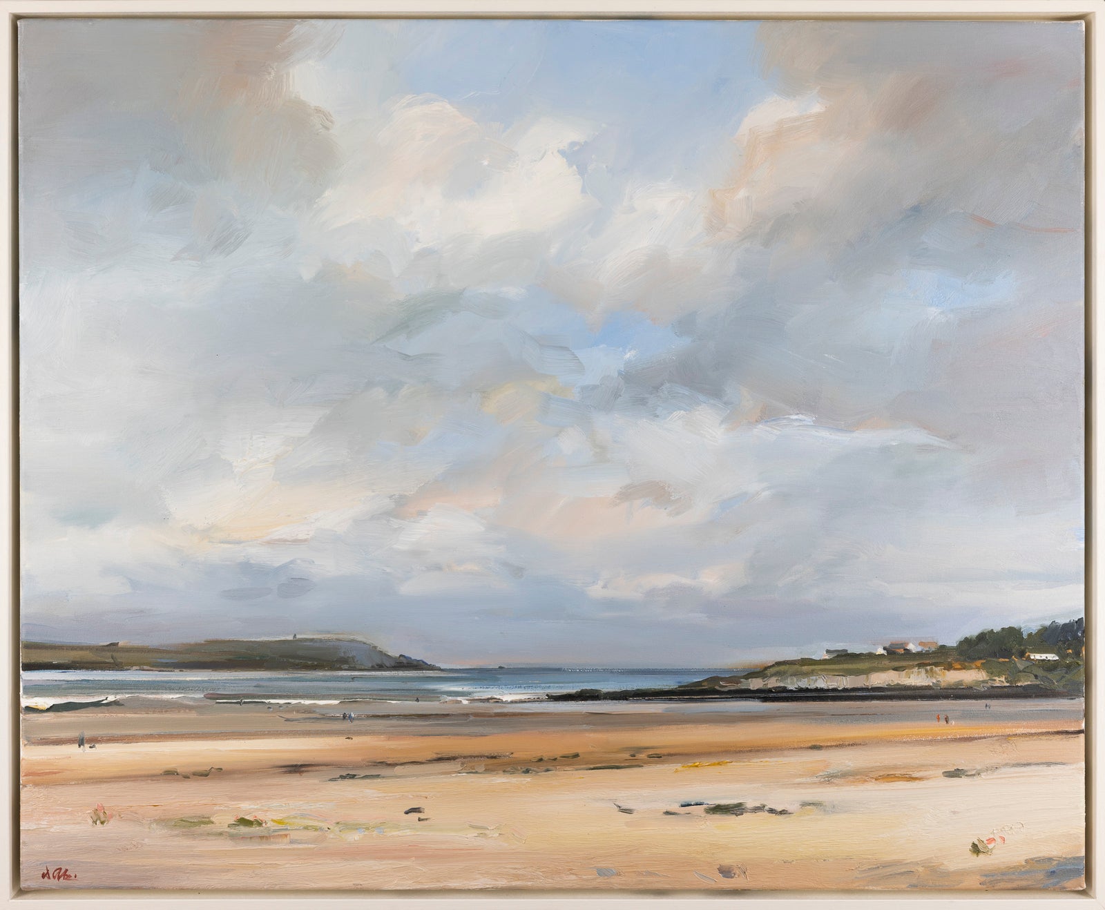 'Daymer Beach In Early Autumn' oil on canvas original by David Atkins, available at Padstow Gallery, Cornwall