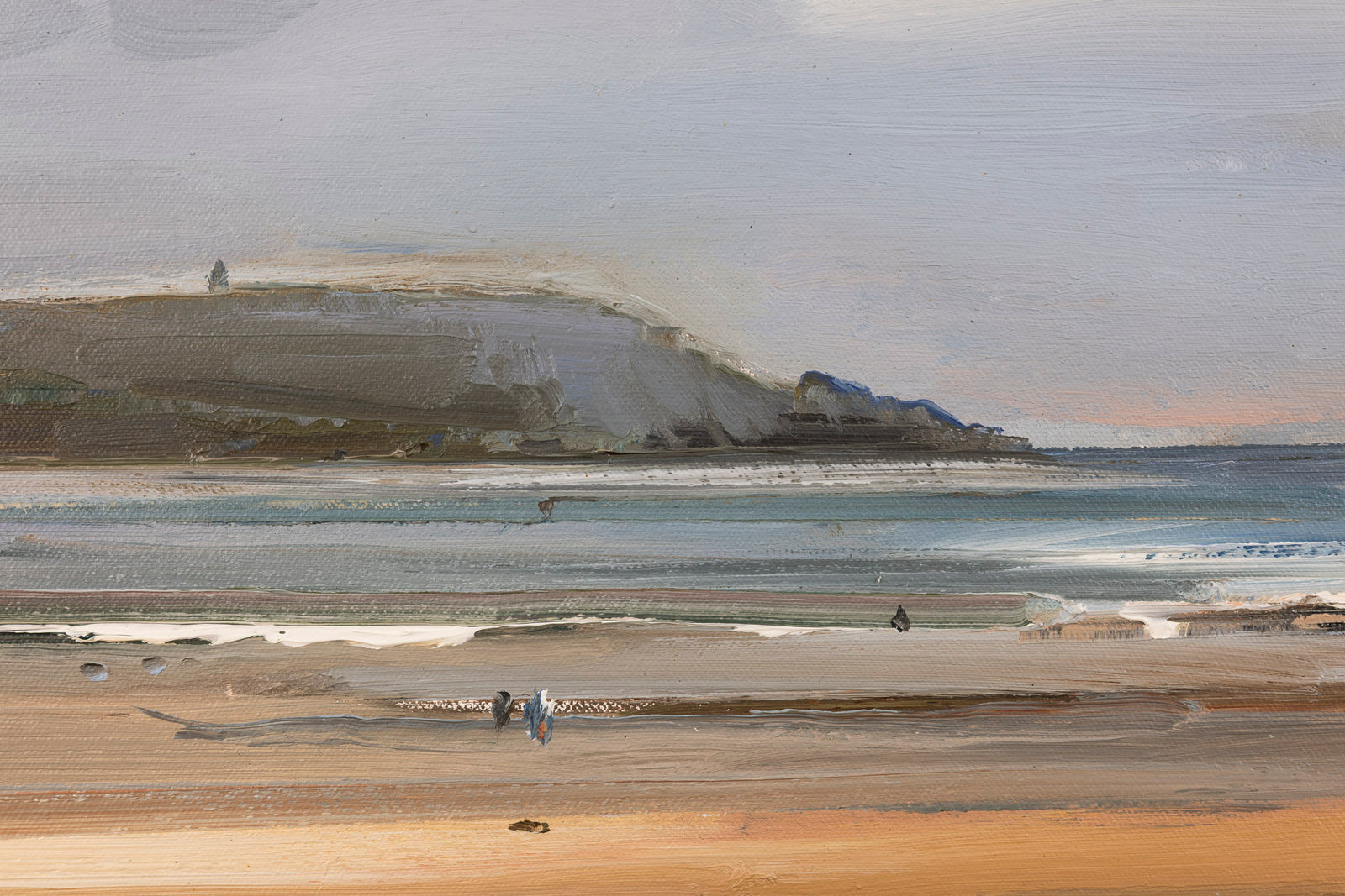 'Daymer Beach In Early Autumn' oil on canvas original by David Atkins, available at Padstow Gallery, Cornwall