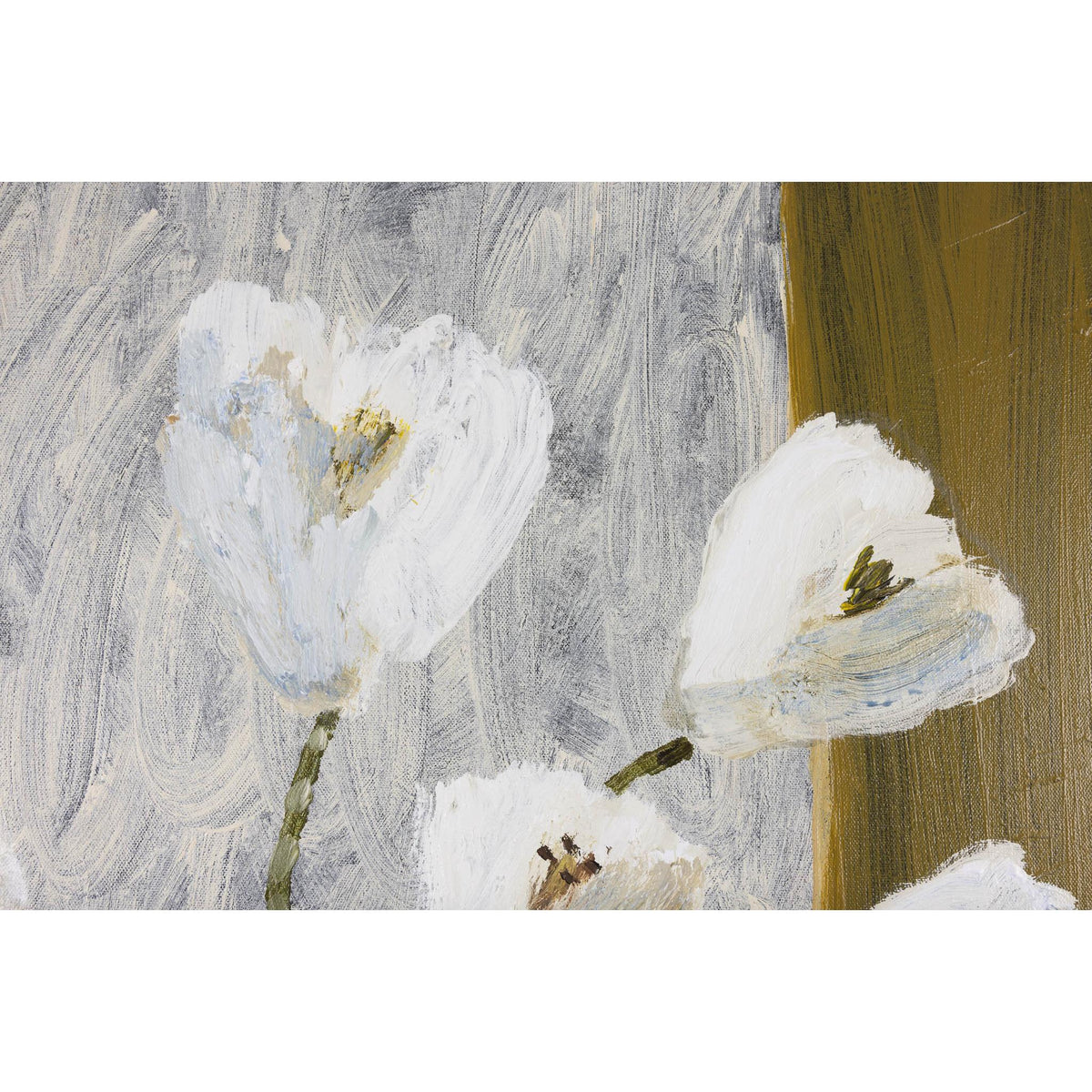 White Flowers, Terracotta Vase, oil on canvas by David Pearce, available at Padstow Gallery, Cornwall
