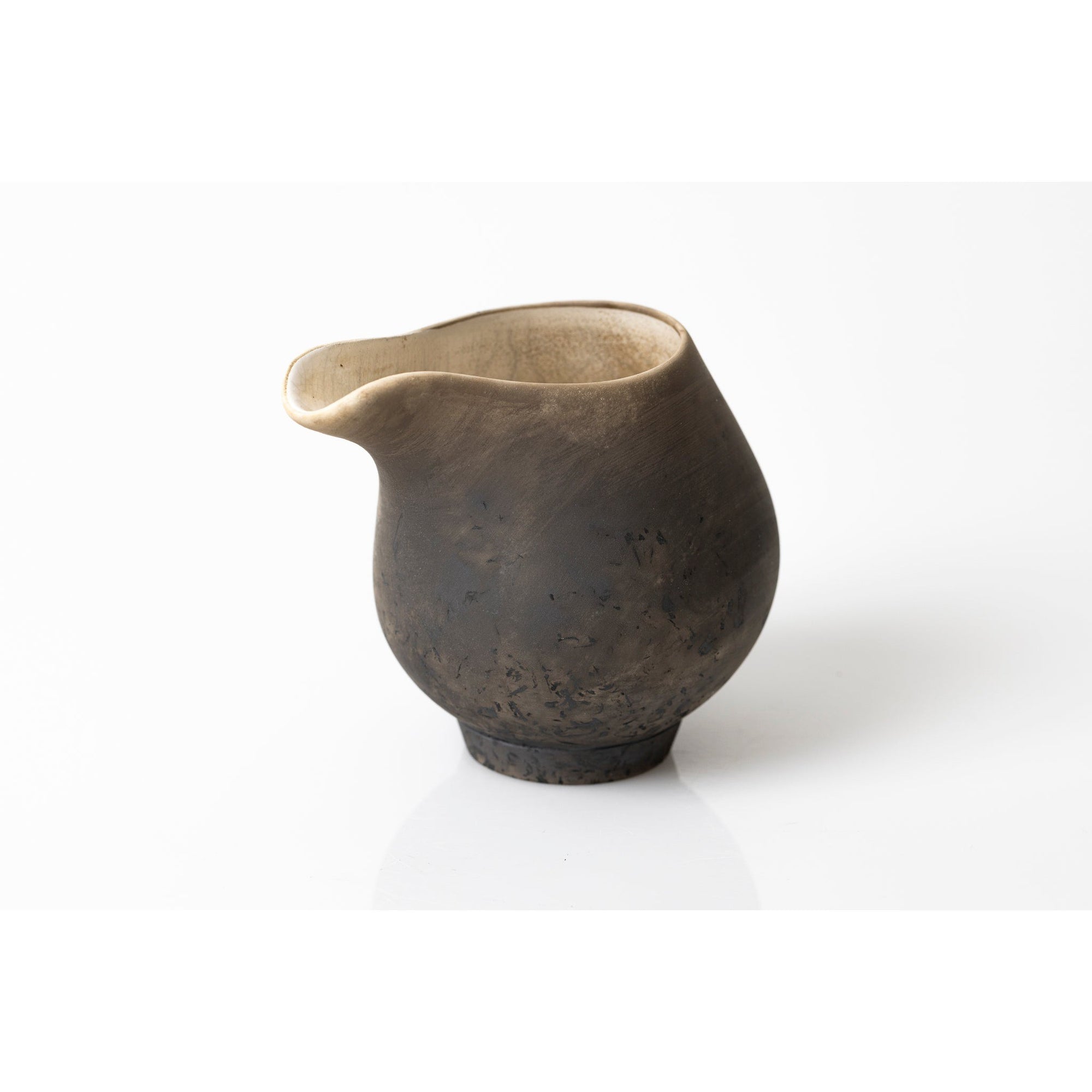 UU1 Medium Raku Jug by Kate Schuricht ceramics available at Padstow Gallery, Cornwall