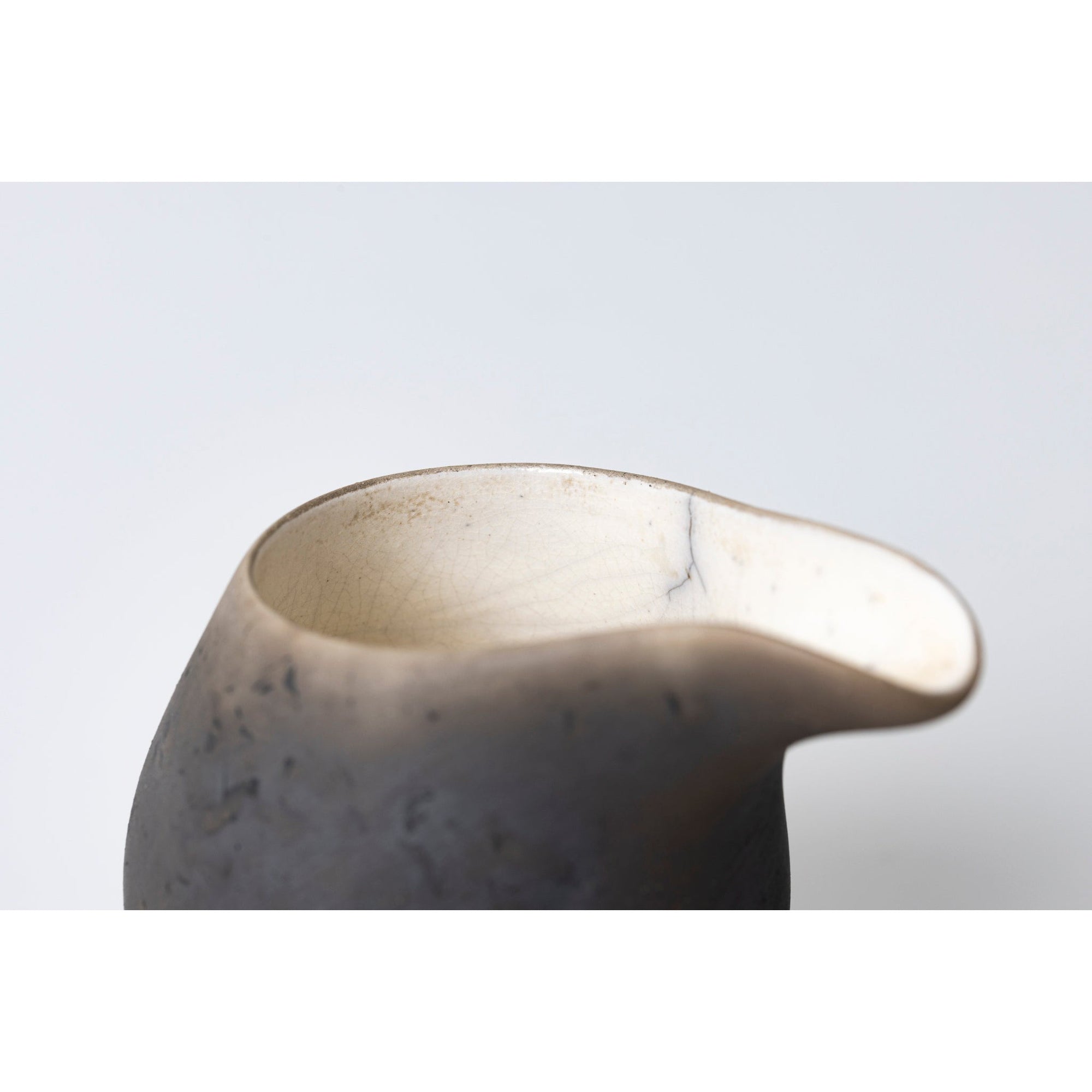 UU2 Small Raku Jug by Kate Schuricht ceramics available at Padstow Gallery, Cornwall