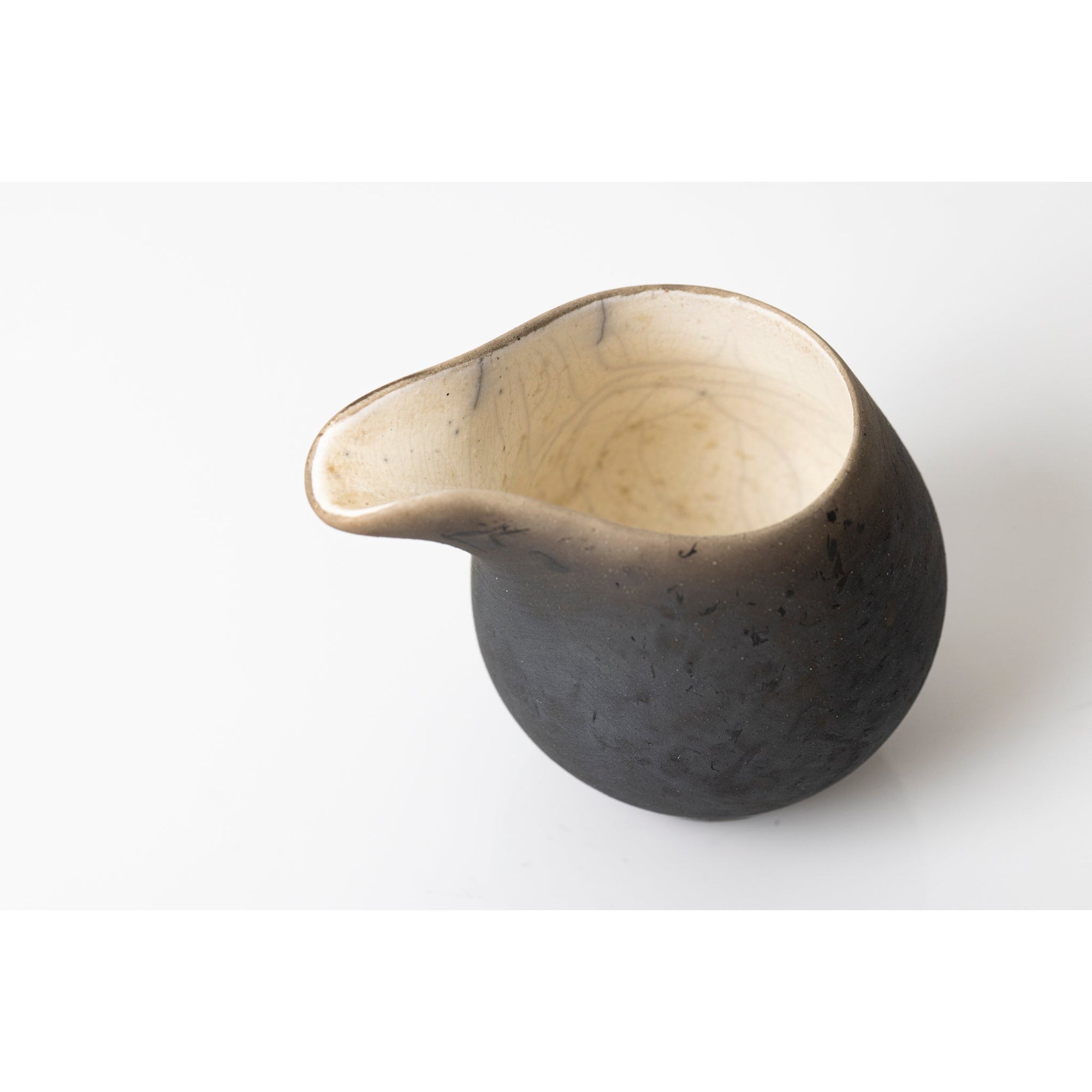 UU2 Small Raku Jug by Kate Schuricht ceramics available at Padstow Gallery, Cornwall