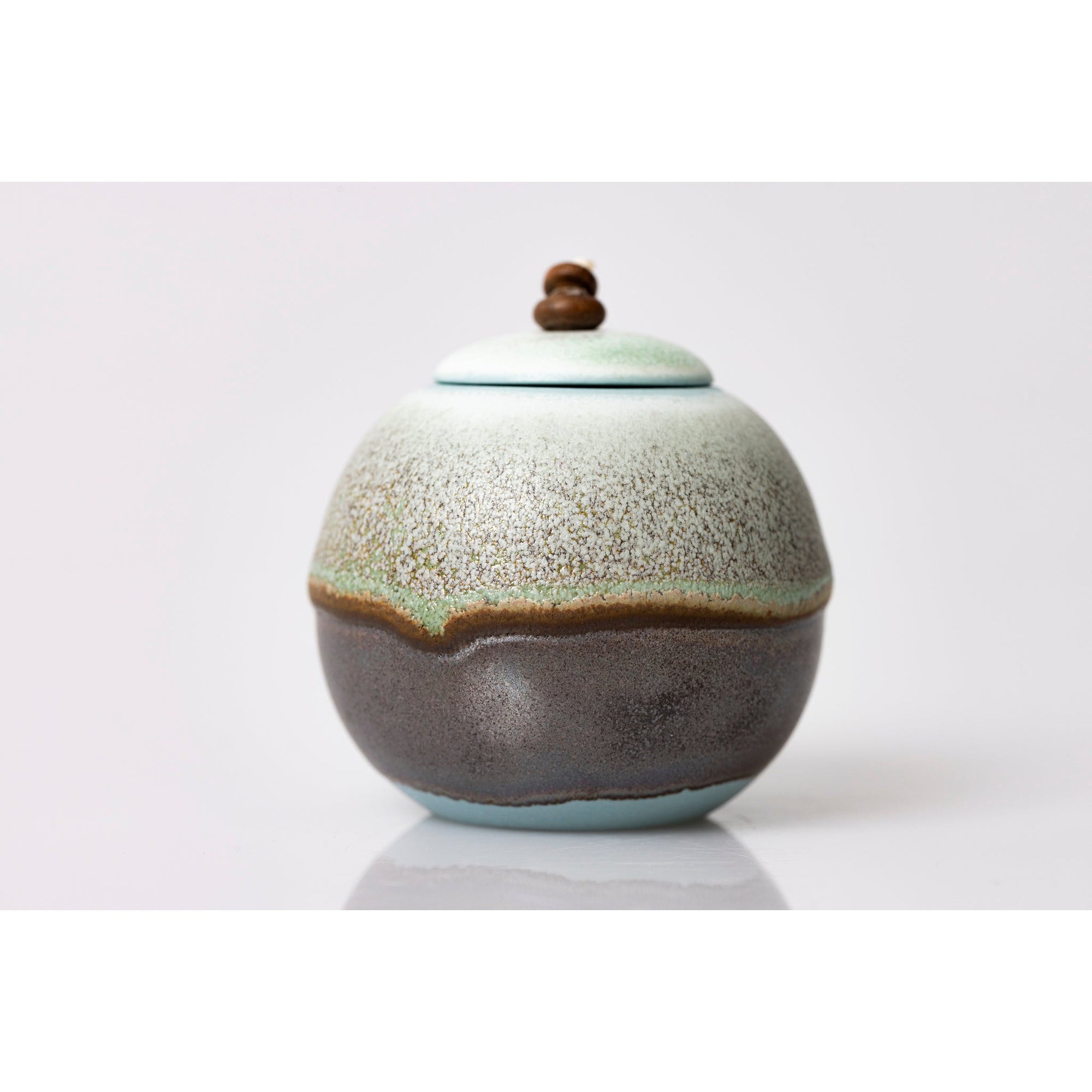 KK3 Small Lunar Stoneware Sphere Pot by Kate Schuricht ceramics available at Padstow Gallery, Cornwall