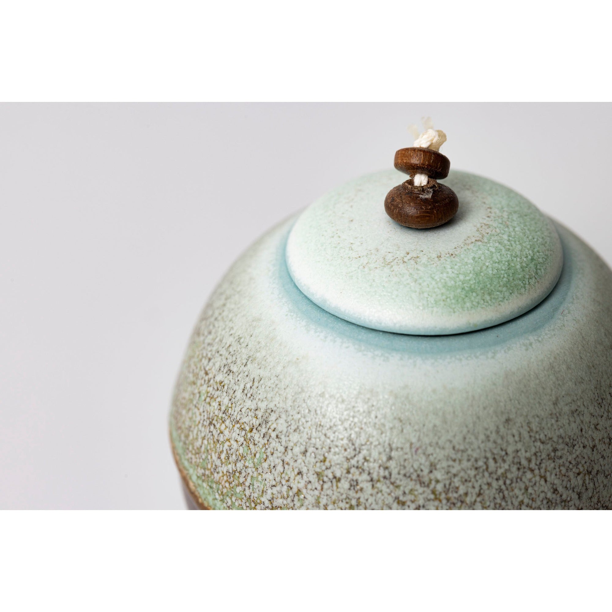 KK3 Small Lunar Stoneware Sphere Pot by Kate Schuricht ceramics available at Padstow Gallery, Cornwall