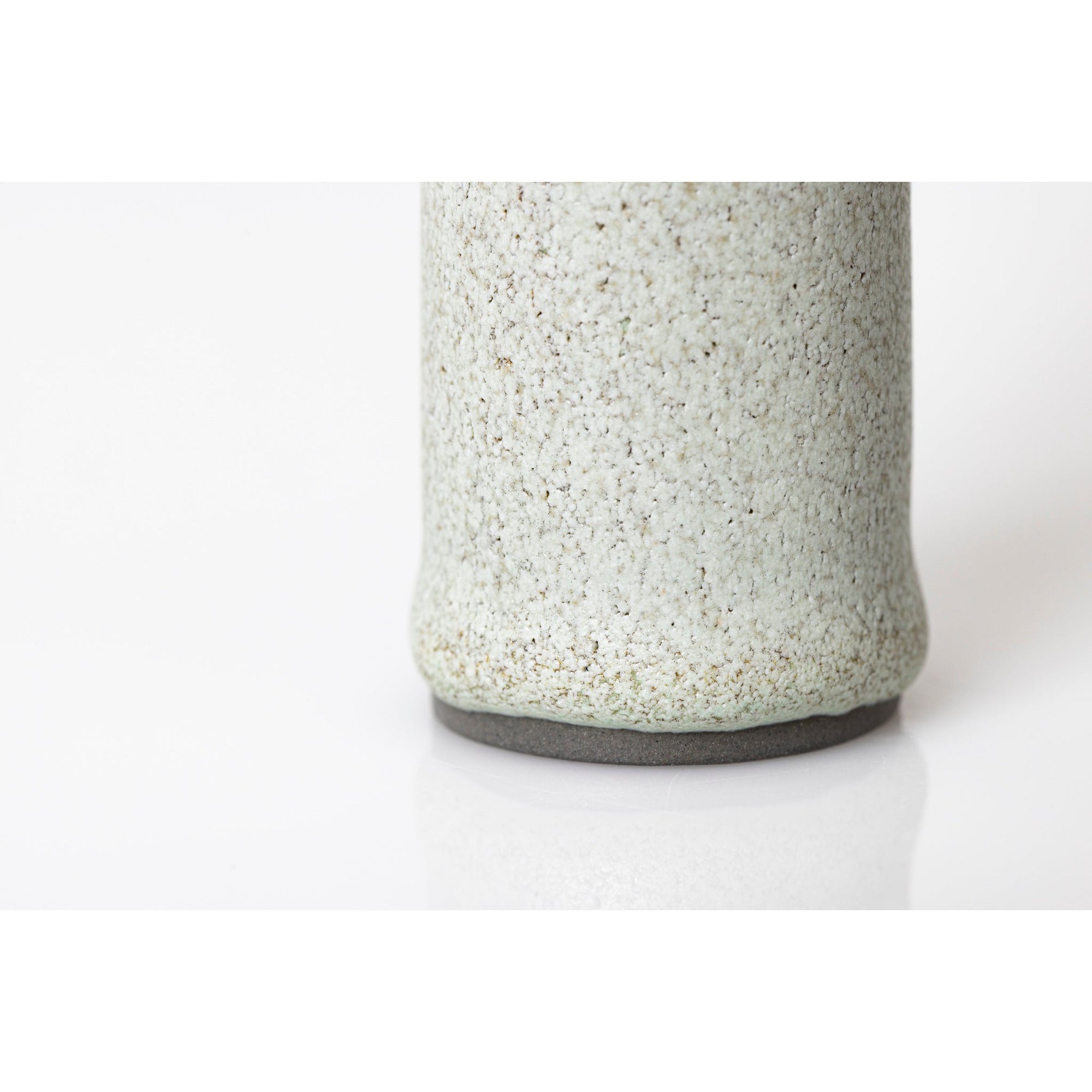 KK1 Dark Horizon I, Small Grey Stoneware Vessel - Sea Green glaze by Kate Schuricht ceramics available at Padstow Gallery, Cornwall