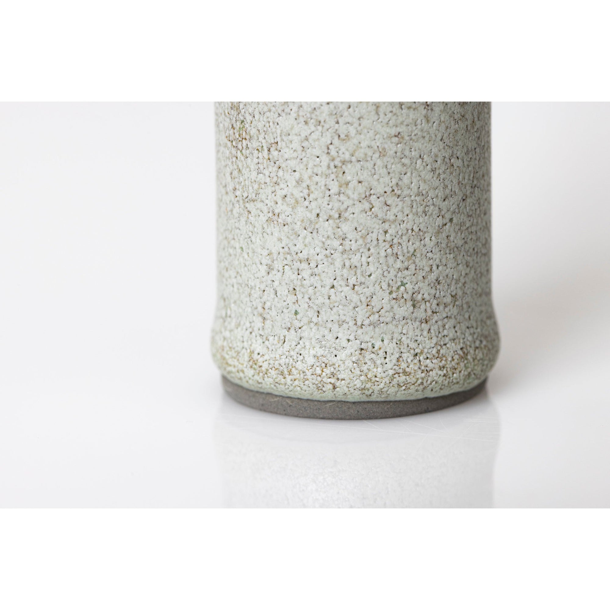 KK2 Dark Horizon II, Small Grey Stoneware Vessel - Sea Green glaze by Kate Schuricht ceramics available at Padstow Gallery, Cornwall