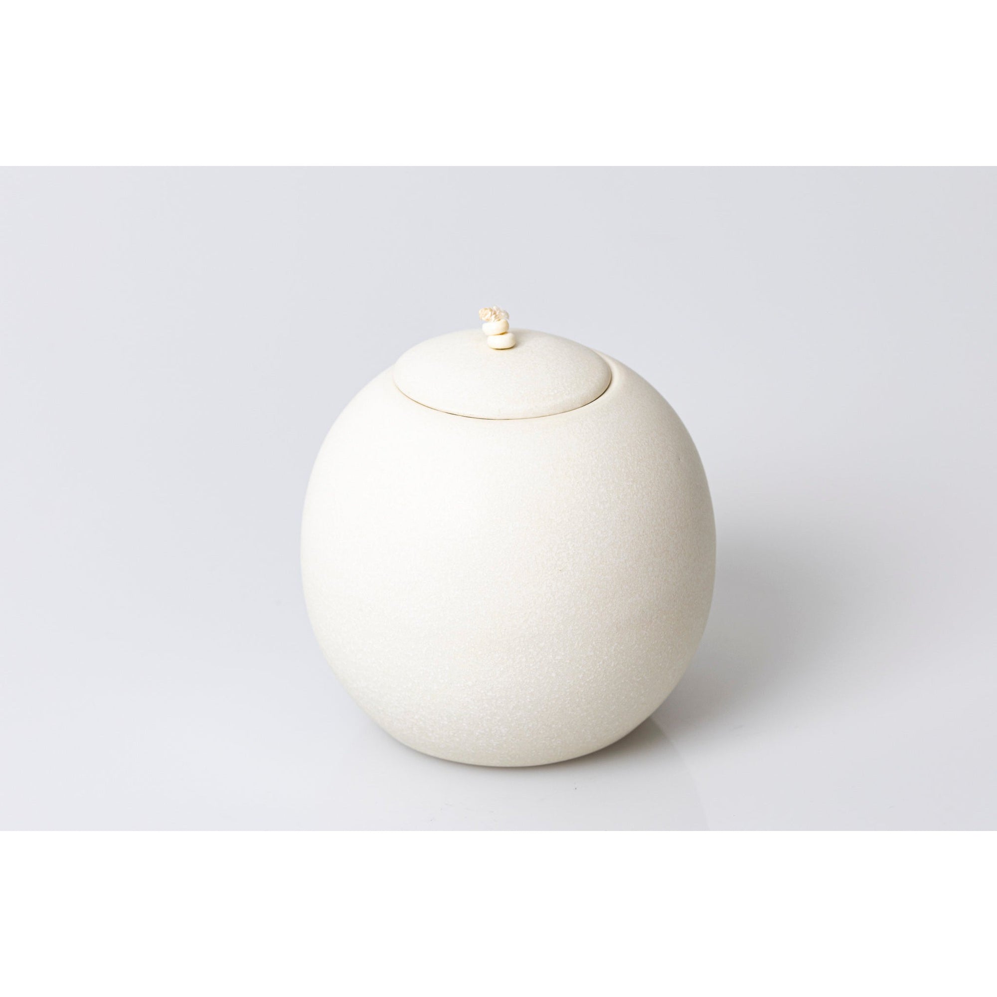 GG1 Medium Lunar Stoneware Sphere Pot by Kate Schuricht ceramics available at Padstow Gallery, Cornwall