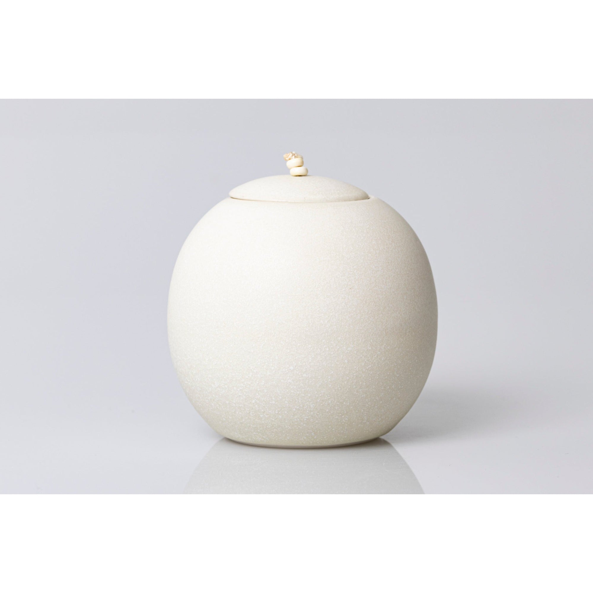 GG1 Medium Lunar Stoneware Sphere Pot by Kate Schuricht ceramics available at Padstow Gallery, Cornwall