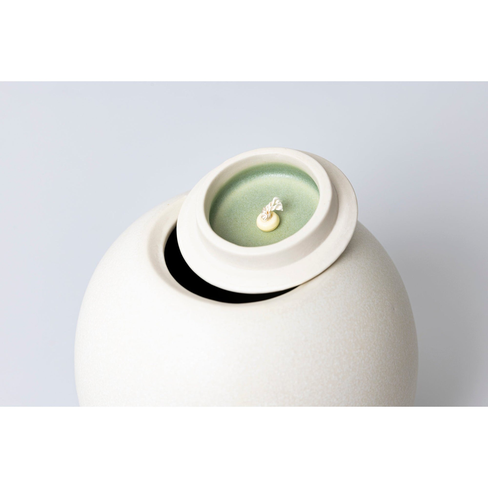 GG1 Medium Lunar Stoneware Sphere Pot by Kate Schuricht ceramics available at Padstow Gallery, Cornwall