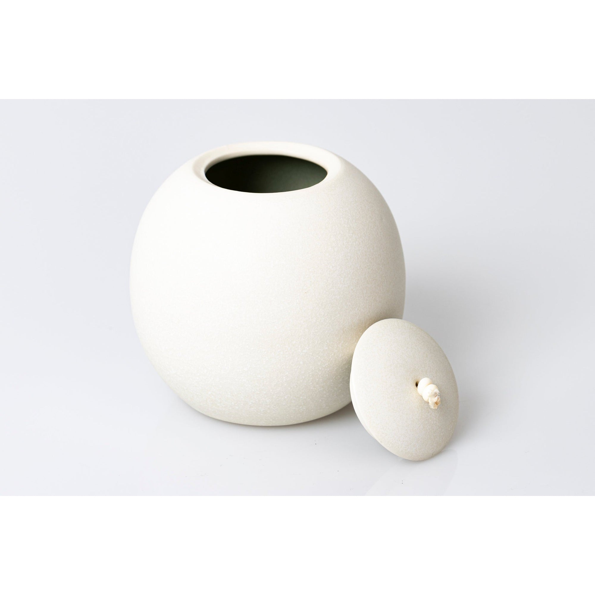 GG1 Medium Lunar Stoneware Sphere Pot by Kate Schuricht ceramics available at Padstow Gallery, Cornwall