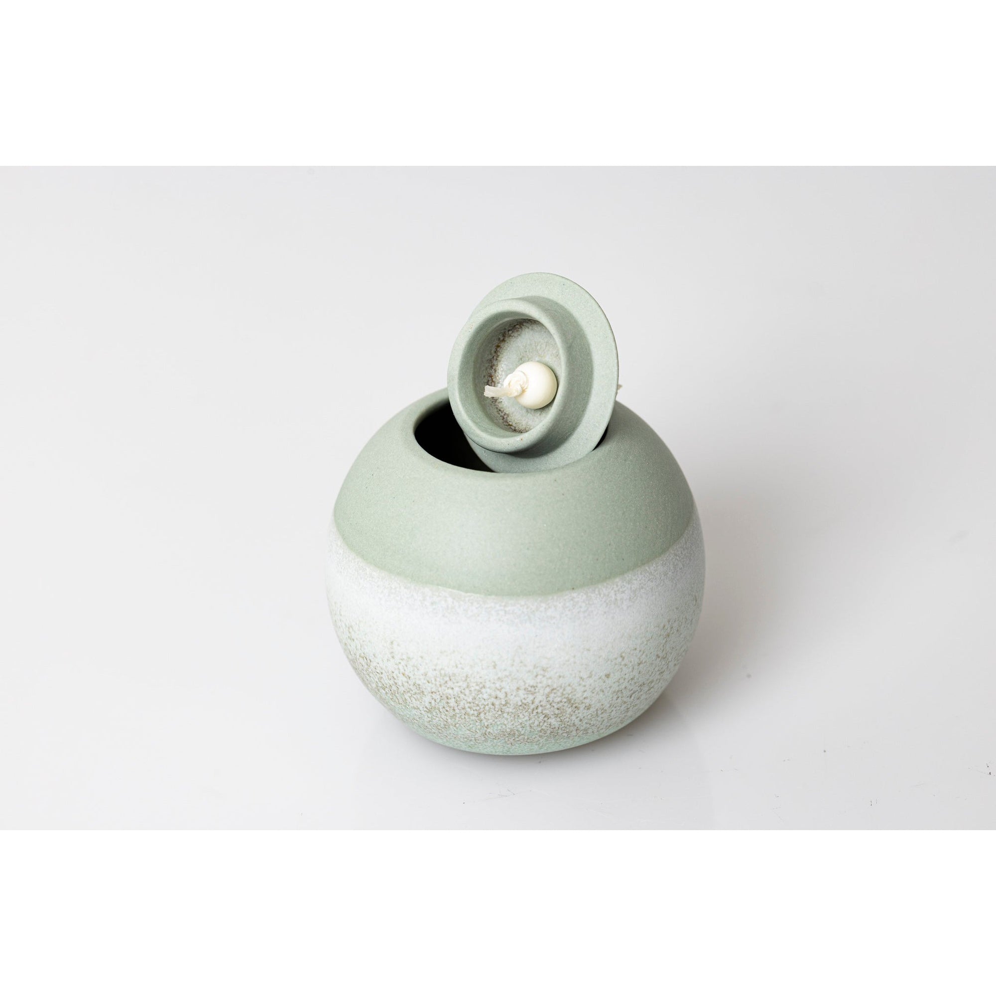 GG2 Small Lunar Stoneware Sphere Pot by Kate Schuricht ceramics available at Padstow Gallery, Cornwall