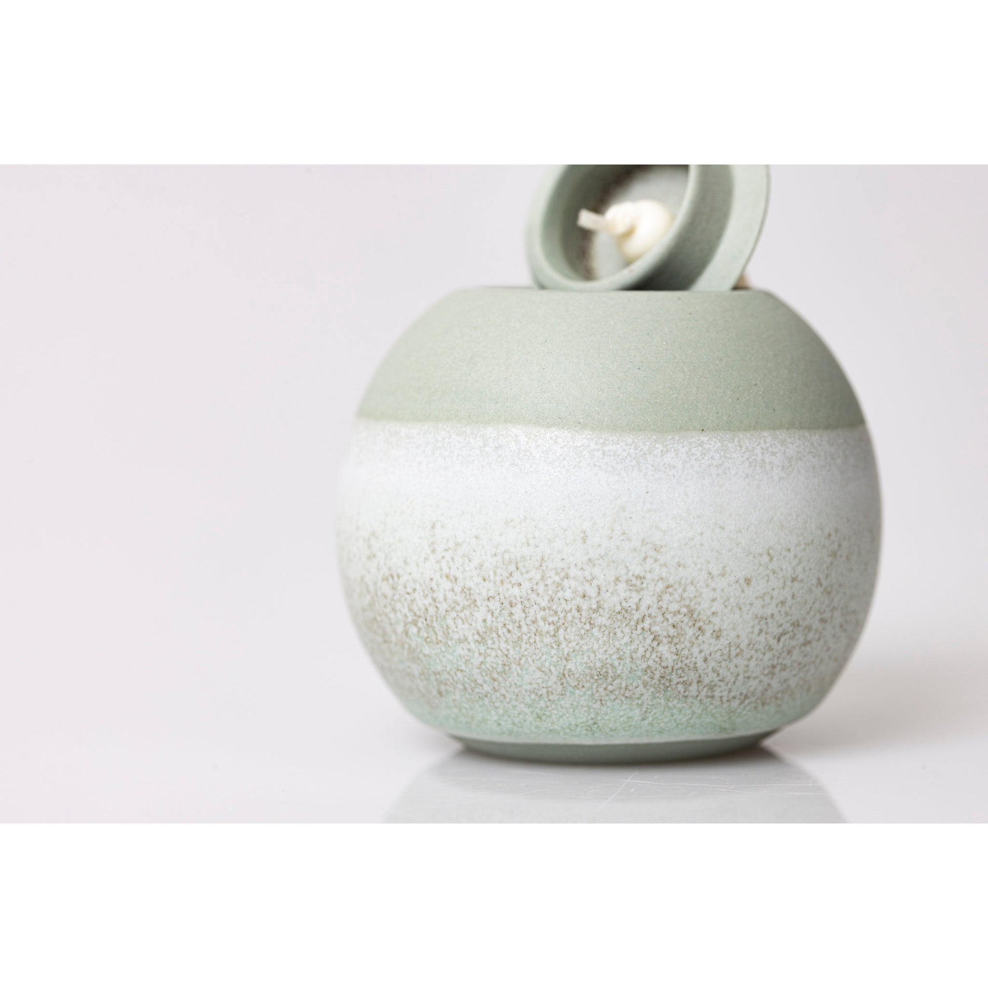 GG2 Small Lunar Stoneware Sphere Pot by Kate Schuricht ceramics available at Padstow Gallery, Cornwall