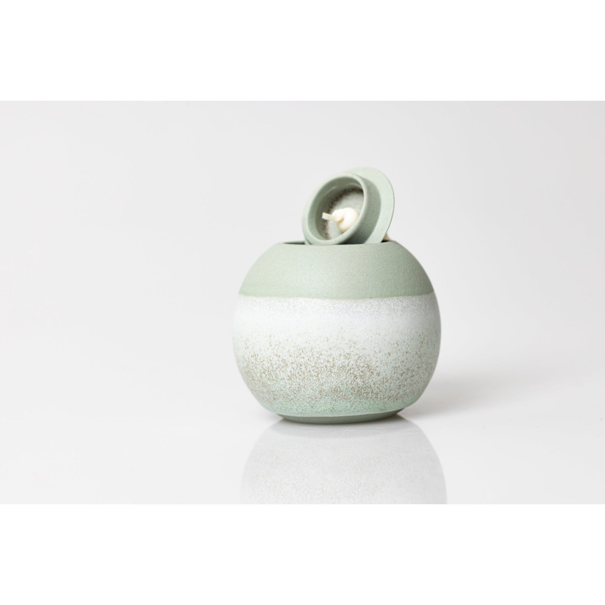 GG2 Small Lunar Stoneware Sphere Pot by Kate Schuricht ceramics available at Padstow Gallery, Cornwall