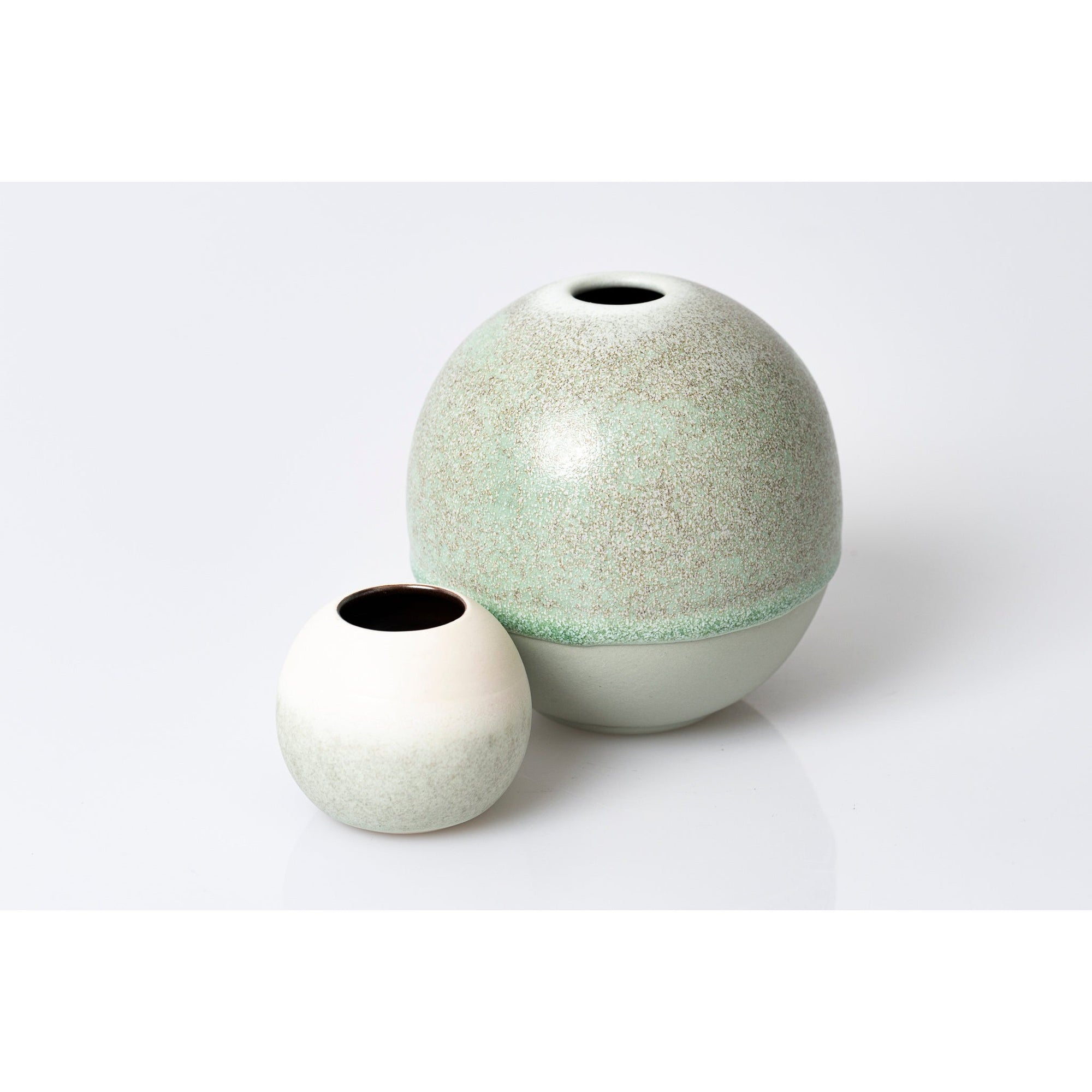 HH2 and HH1 Small Stoneware Lunar Vase by Kate Schuricht ceramics available at Padstow Gallery, Cornwall