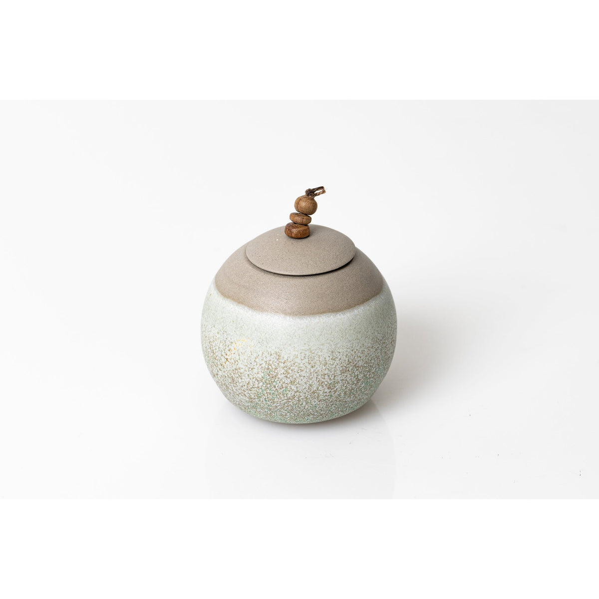 NN3 Small Lunar Stoneware Sphere Pot by Kate Schuricht ceramics available at Padstow Gallery, Cornwall