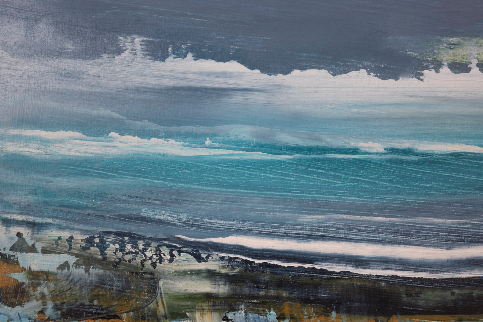 Reef Line oil original by Ben Lucas, available at Padstow Gallery, Cornwall