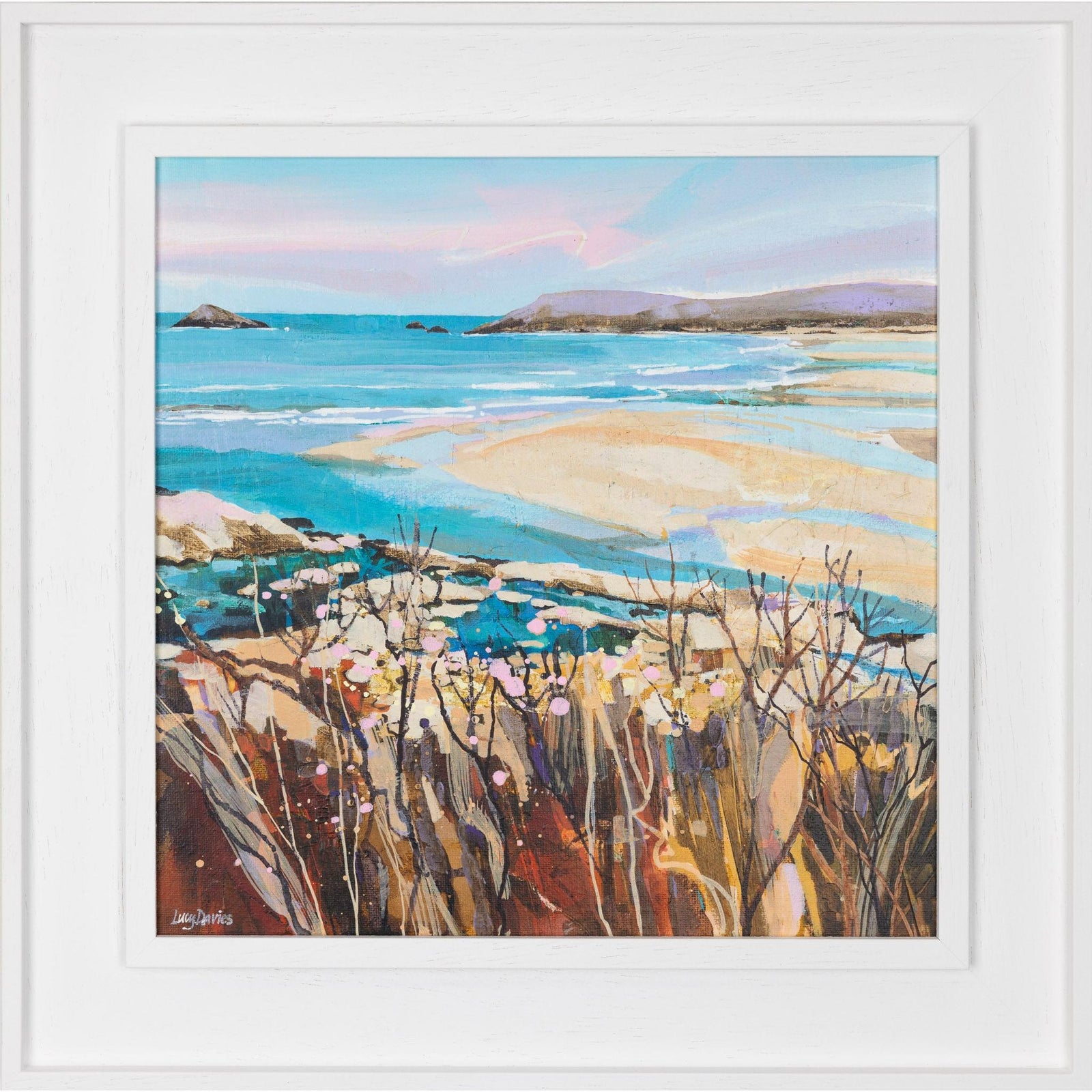 Crantock Beach by Lucy Davies available at Padstow Gallery, Cornwall