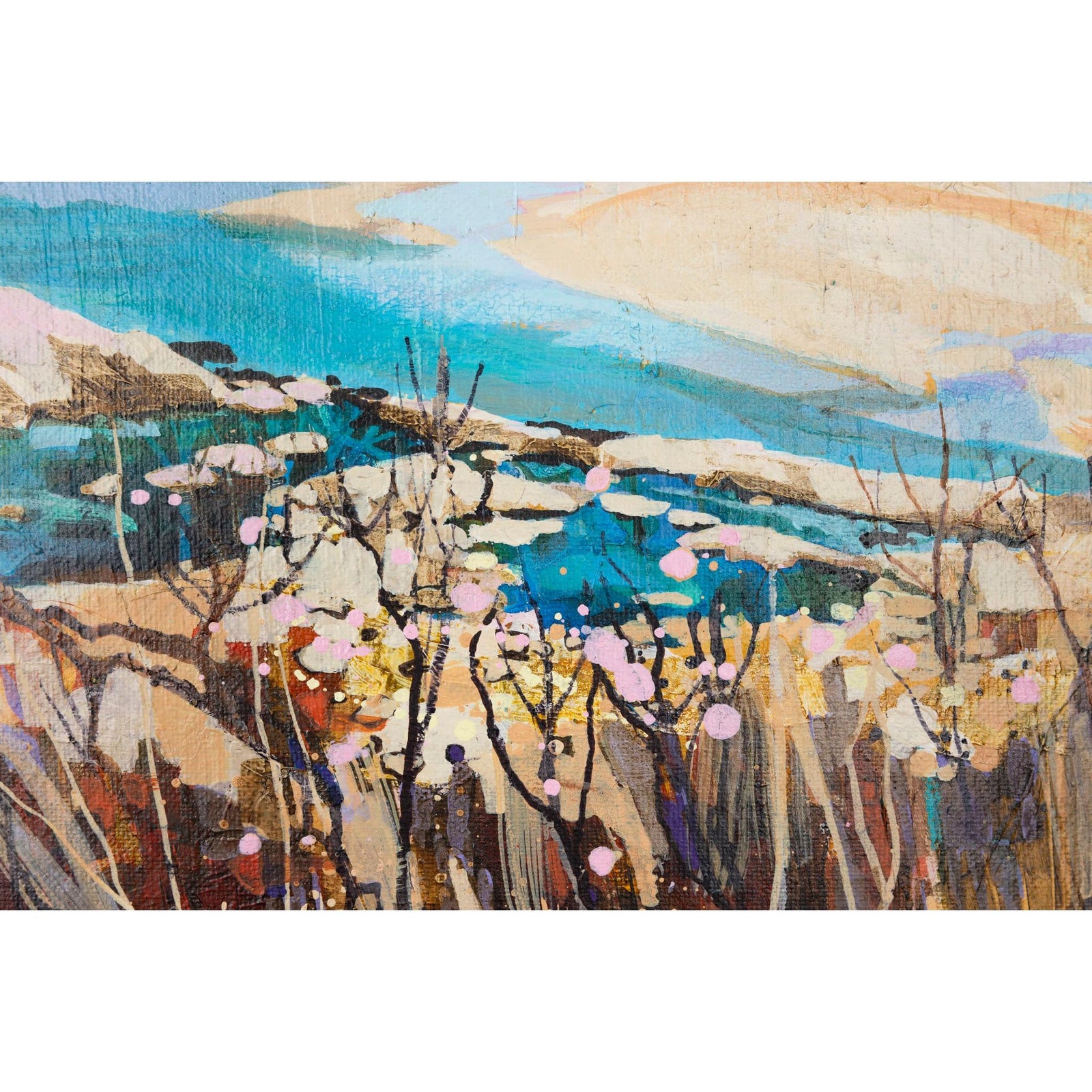 Crantock Beach by Lucy Davies available at Padstow Gallery, Cornwall