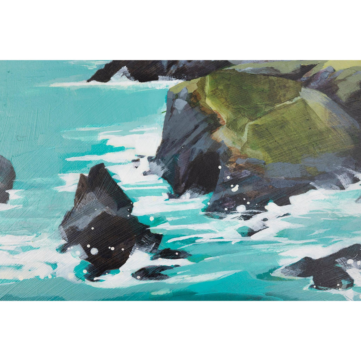 Minnows Islands, near Porthcothan by Lucy Davies available at Padstow Gallery, Cornwall