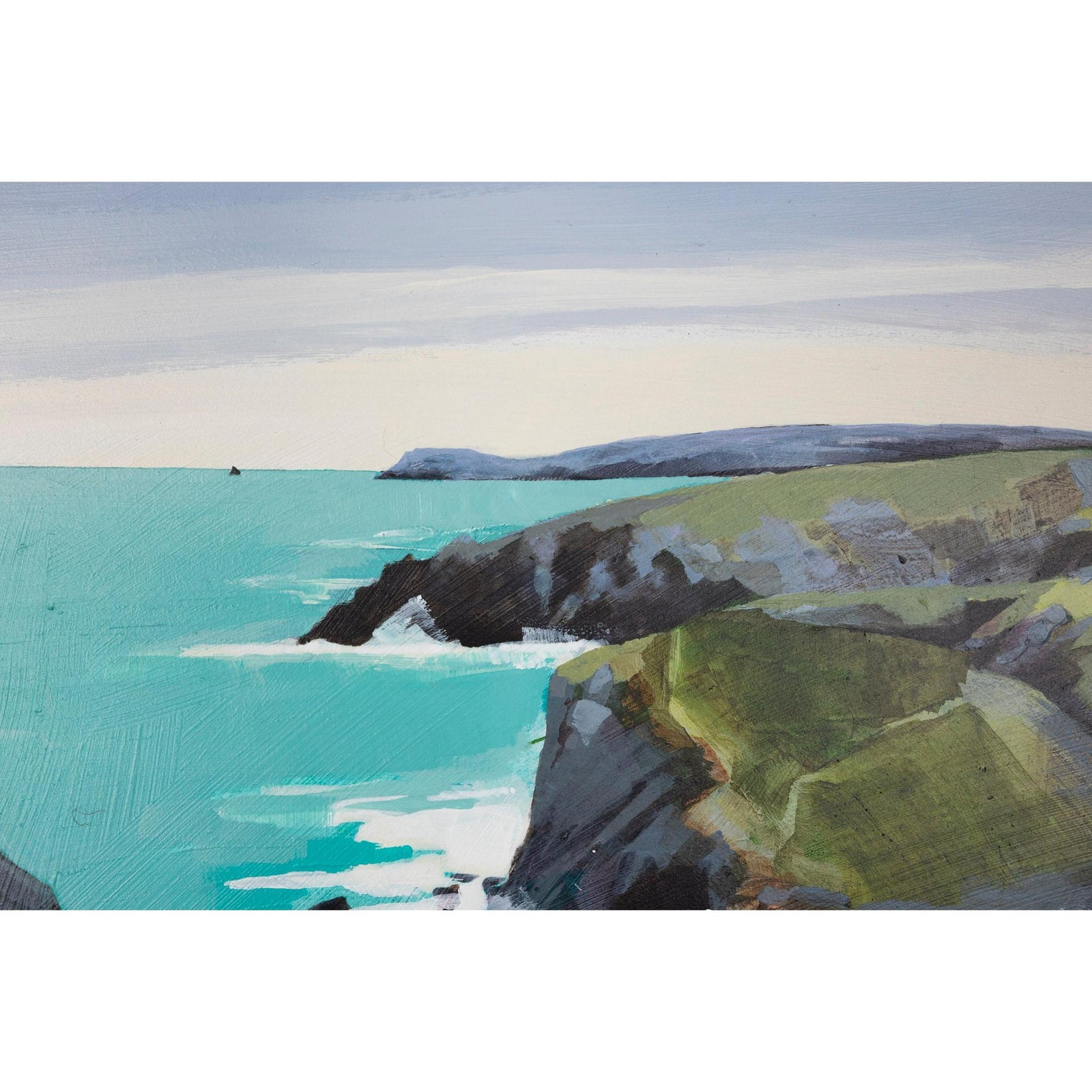 Minnows Islands, near Porthcothan by Lucy Davies available at Padstow Gallery, Cornwall