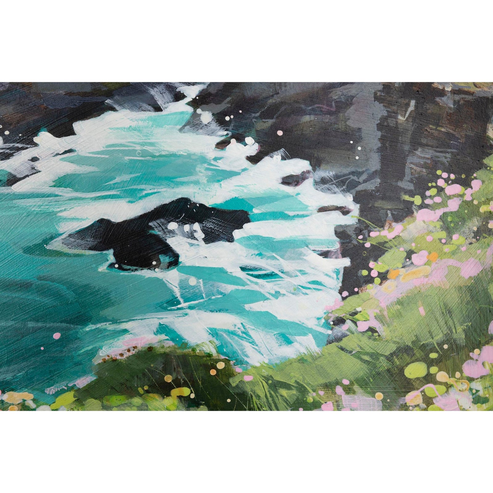 Minnows Islands, near Porthcothan by Lucy Davies available at Padstow Gallery, Cornwall