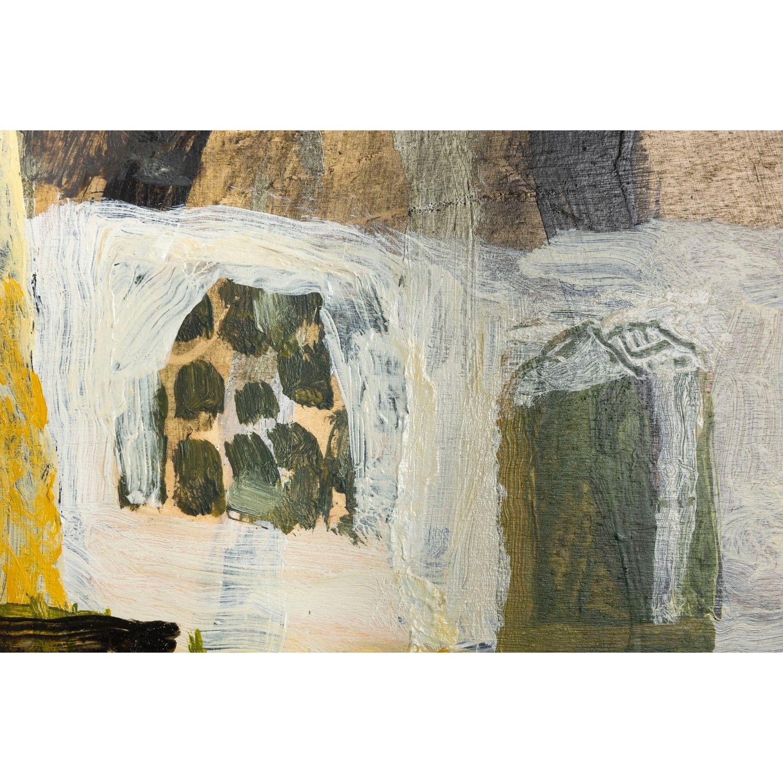 Hayfield Cottage, mixed media original painting by David Pearce, available at Padstow Gallery, Cornwall