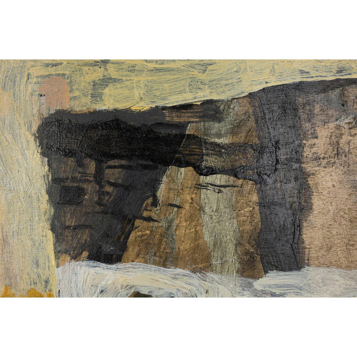 Hayfield Cottage, mixed media original painting by David Pearce, available at Padstow Gallery, Cornwall