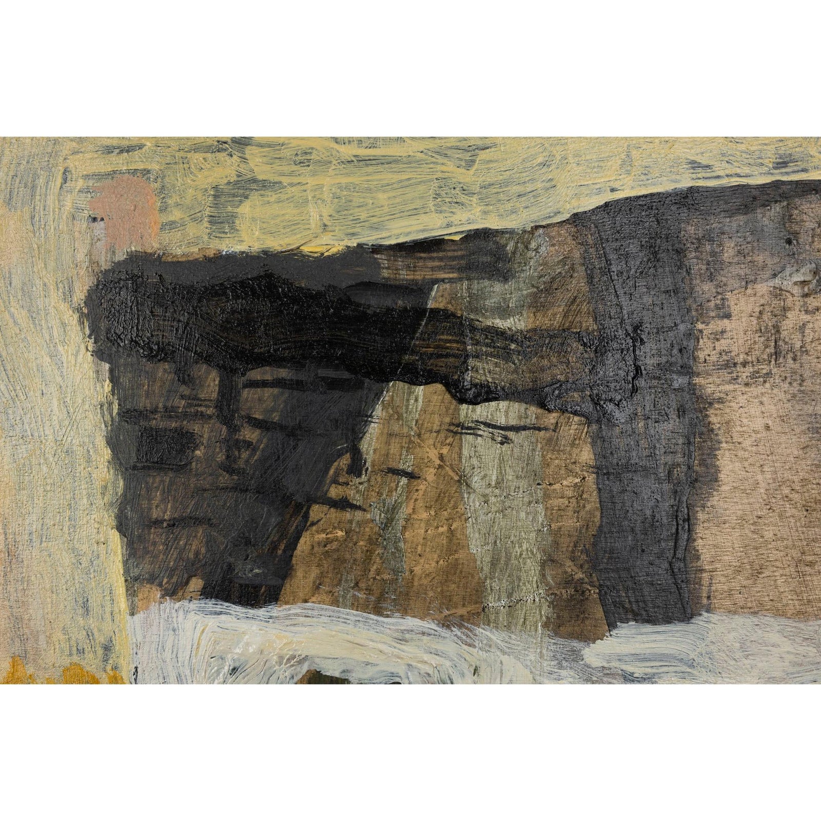 Hayfield Cottage, mixed media original painting by David Pearce, available at Padstow Gallery, Cornwall
