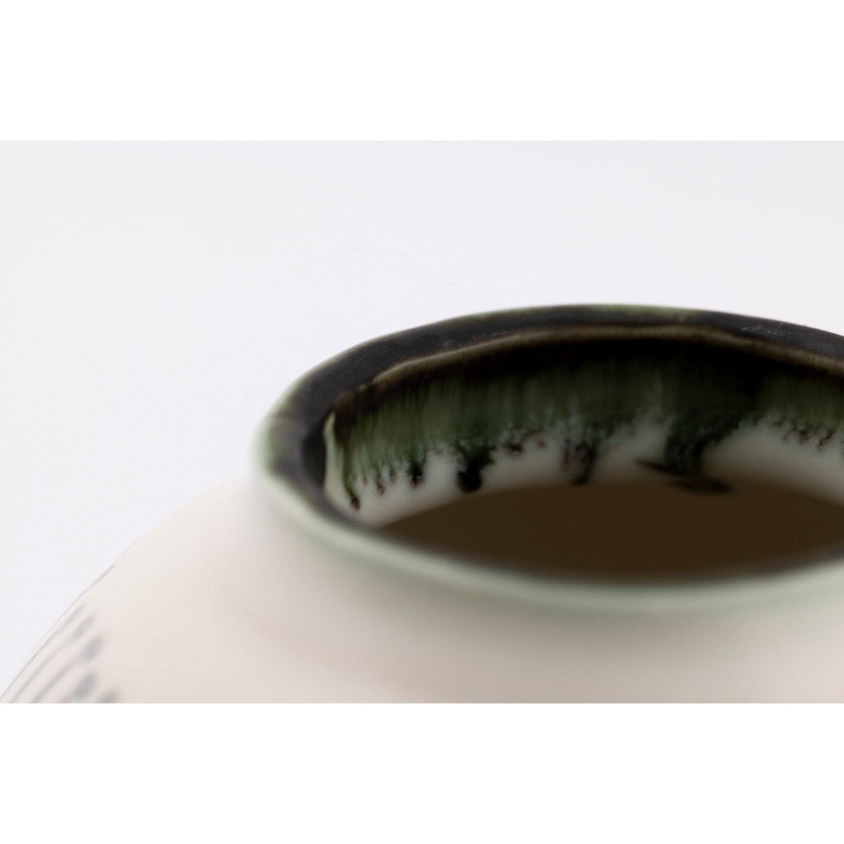 SC21 Porcelain Moon Jar with Sgraffito by Sarah Cooling available at Padstow Gallery, Cornwall