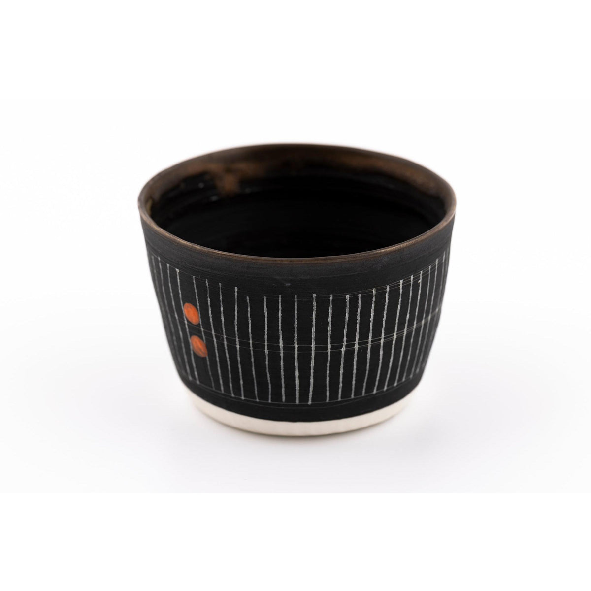 SC13 Sgraffitto Orange Pop Cup by Sarah Cooling available at Padstow Gallery, Cornwall