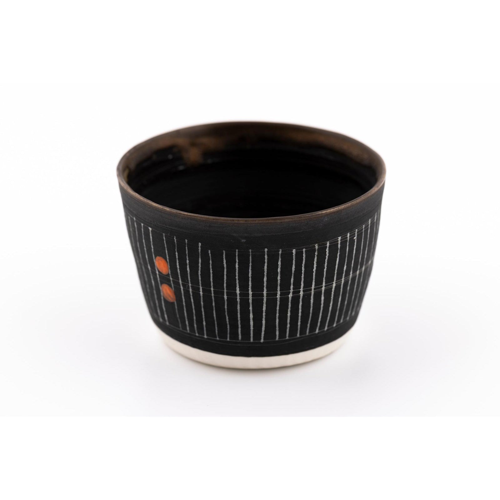 SC13 Sgraffitto Orange Pop Cup by Sarah Cooling available at Padstow Gallery, Cornwall