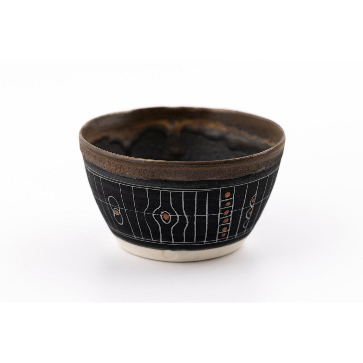 SC11 Sgraffitto Orange Pop Cup by Sarah Cooling available at Padstow Gallery, Cornwall