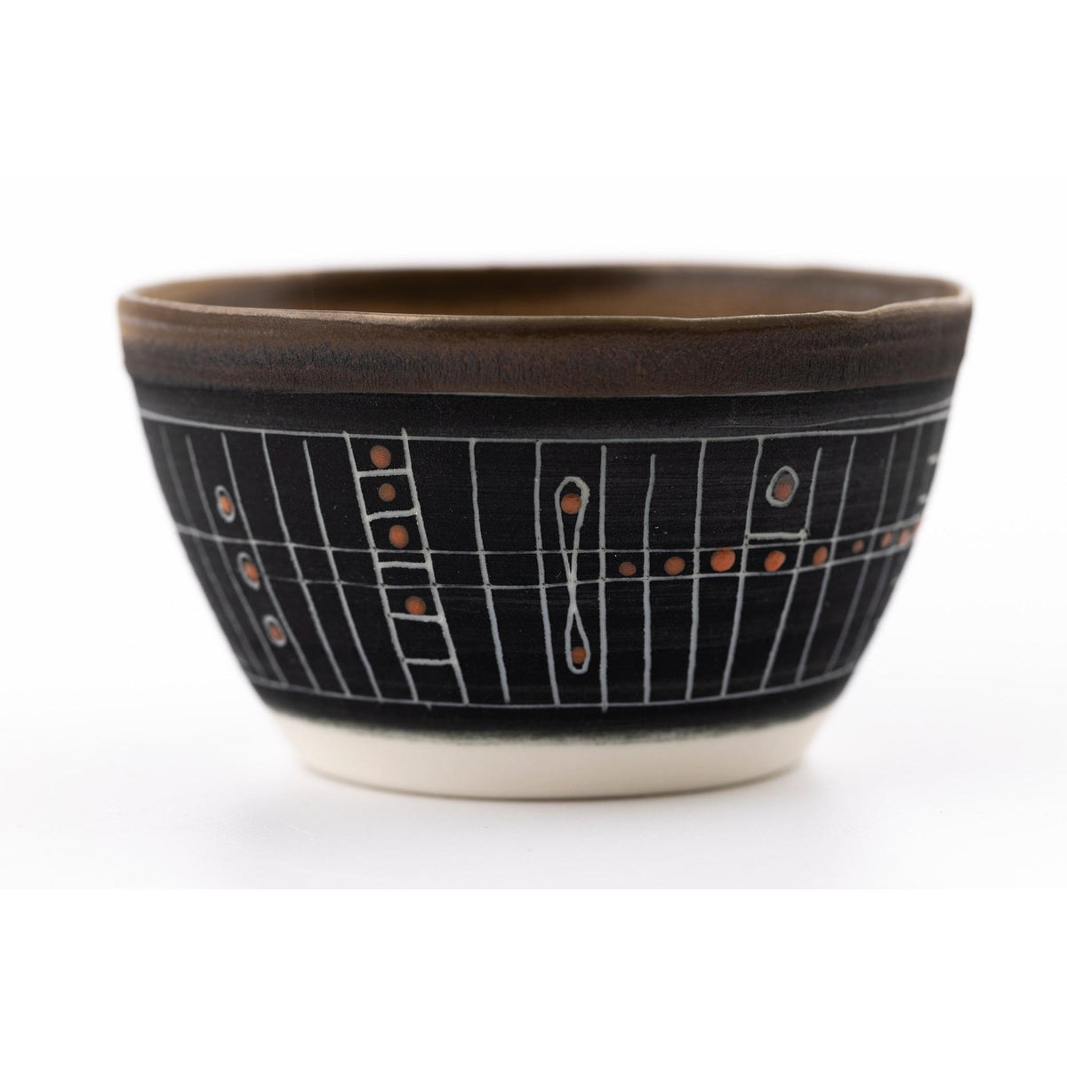 SC11 Sgraffitto Orange Pop Cup by Sarah Cooling available at Padstow Gallery, Cornwall