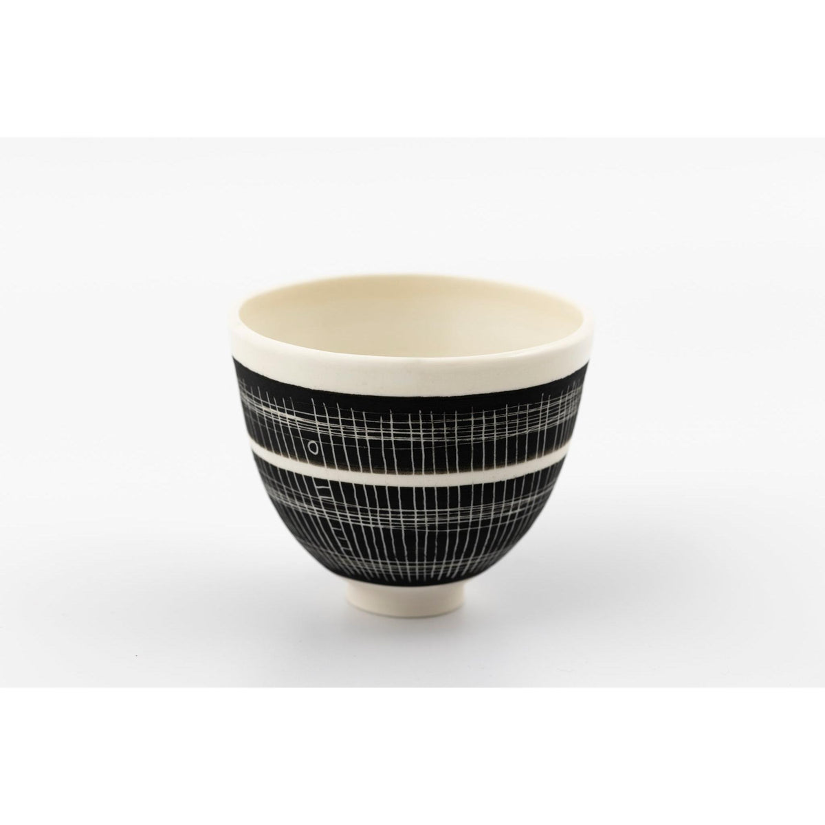 SC25 Tea Bowl with Sgraffito by Sarah Cooling available at Padstow Gallery, Cornwall