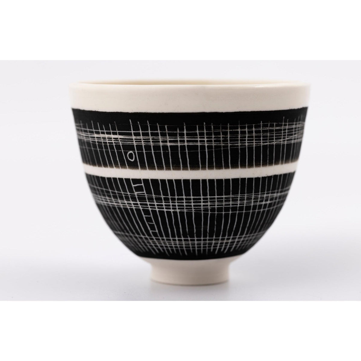SC25 Tea Bowl with Sgraffito by Sarah Cooling available at Padstow Gallery, Cornwall