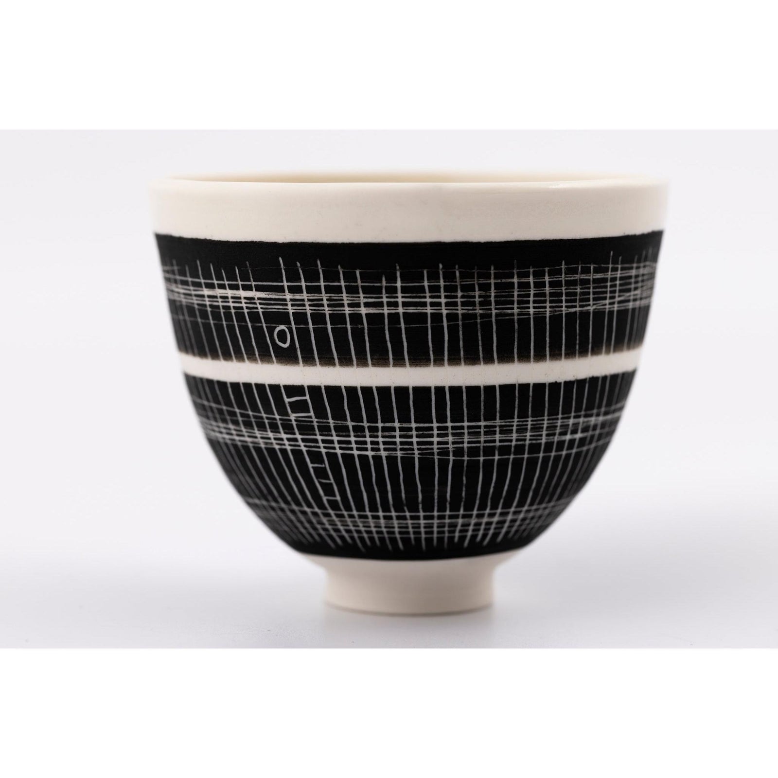 SC25 Tea Bowl with Sgraffito by Sarah Cooling available at Padstow Gallery, Cornwall