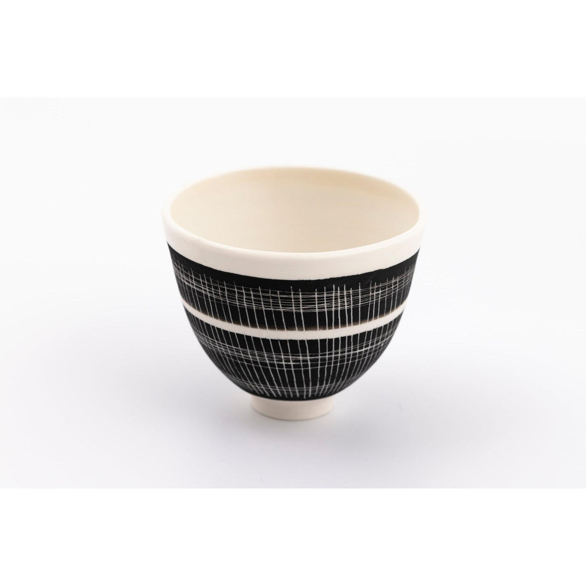SC25 Tea Bowl with Sgraffito by Sarah Cooling available at Padstow Gallery, Cornwall