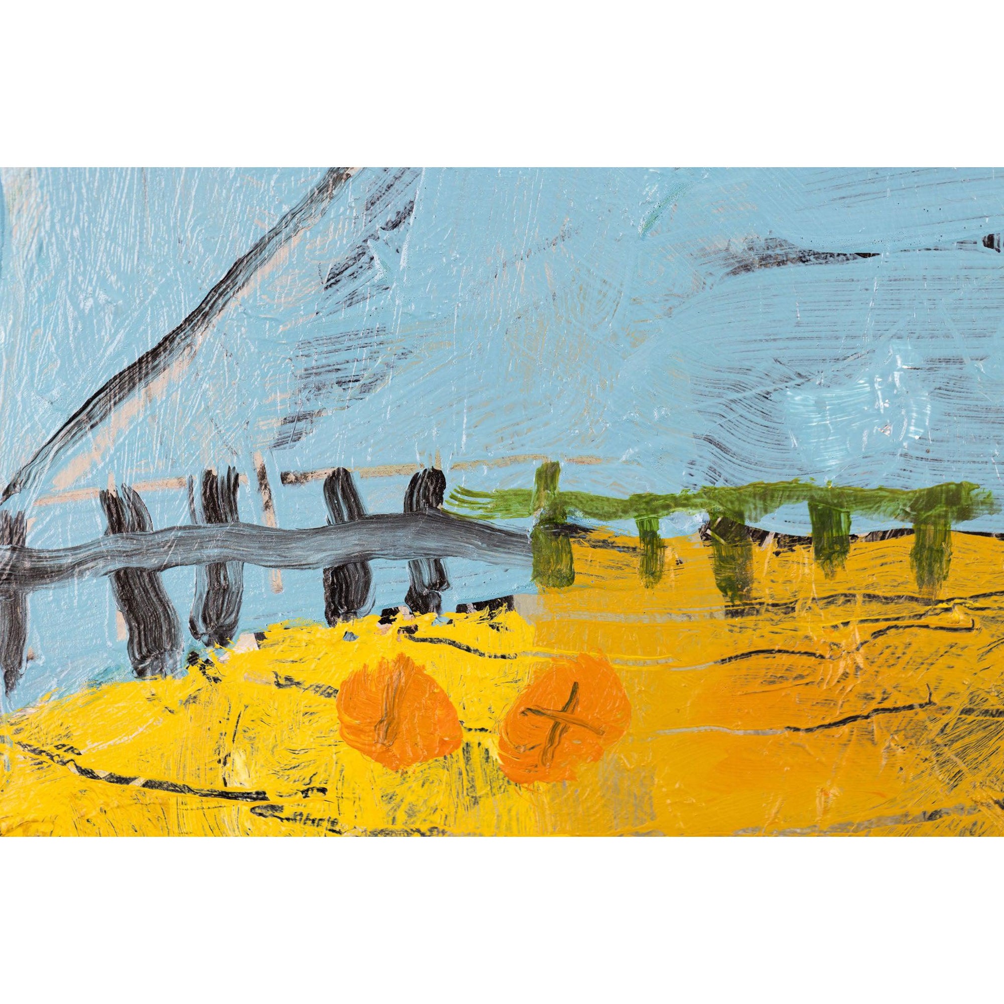 'Yellow Voyager' mixed media original on panel by David Pearce fine art, available at Padstow Gallery, Cornwall
