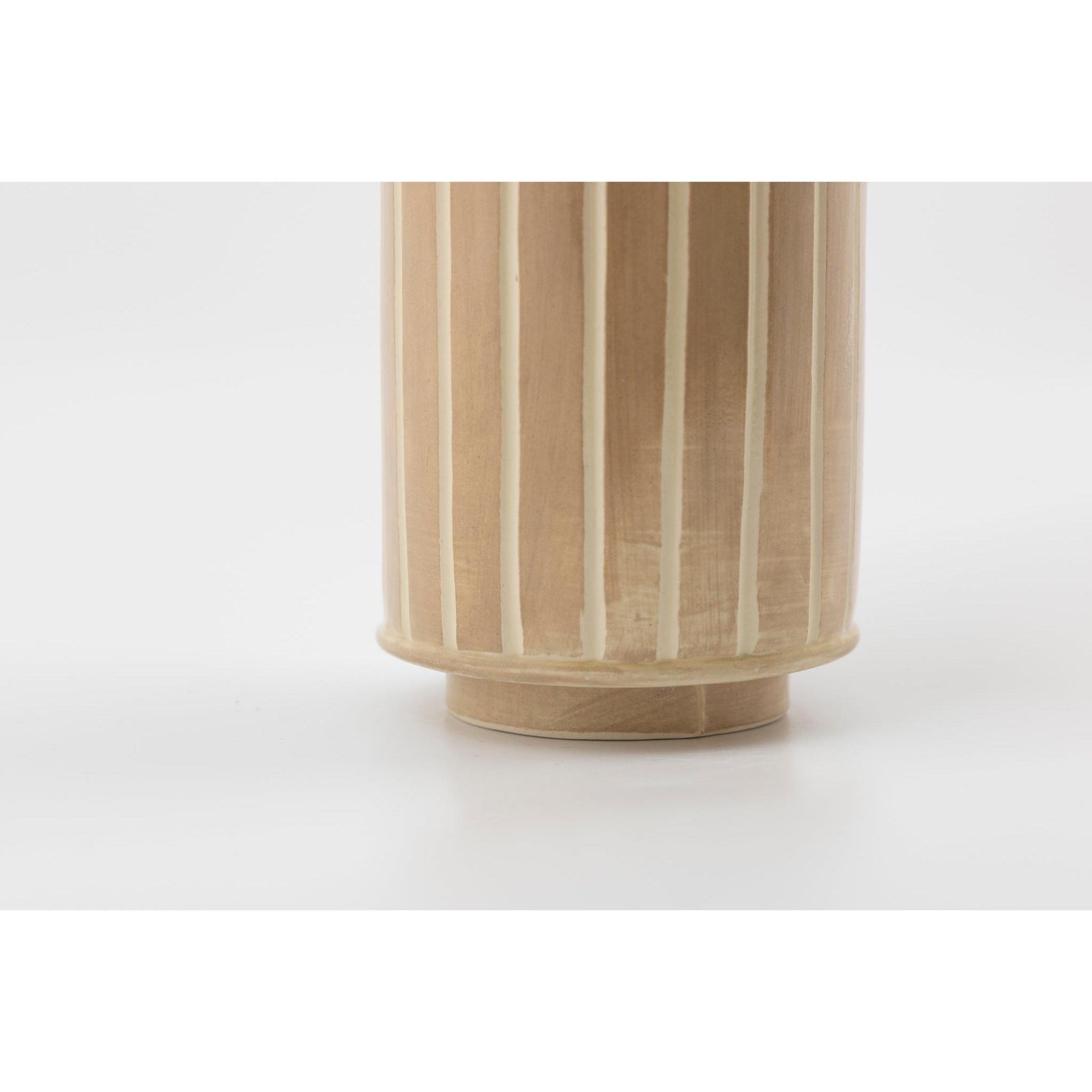 EKW5 Mid Vessel | Dusty Pink stripe, handbuilt ceramic created by Emily-Kriste Wilcox, available from Padstow Gallery, Cornwall