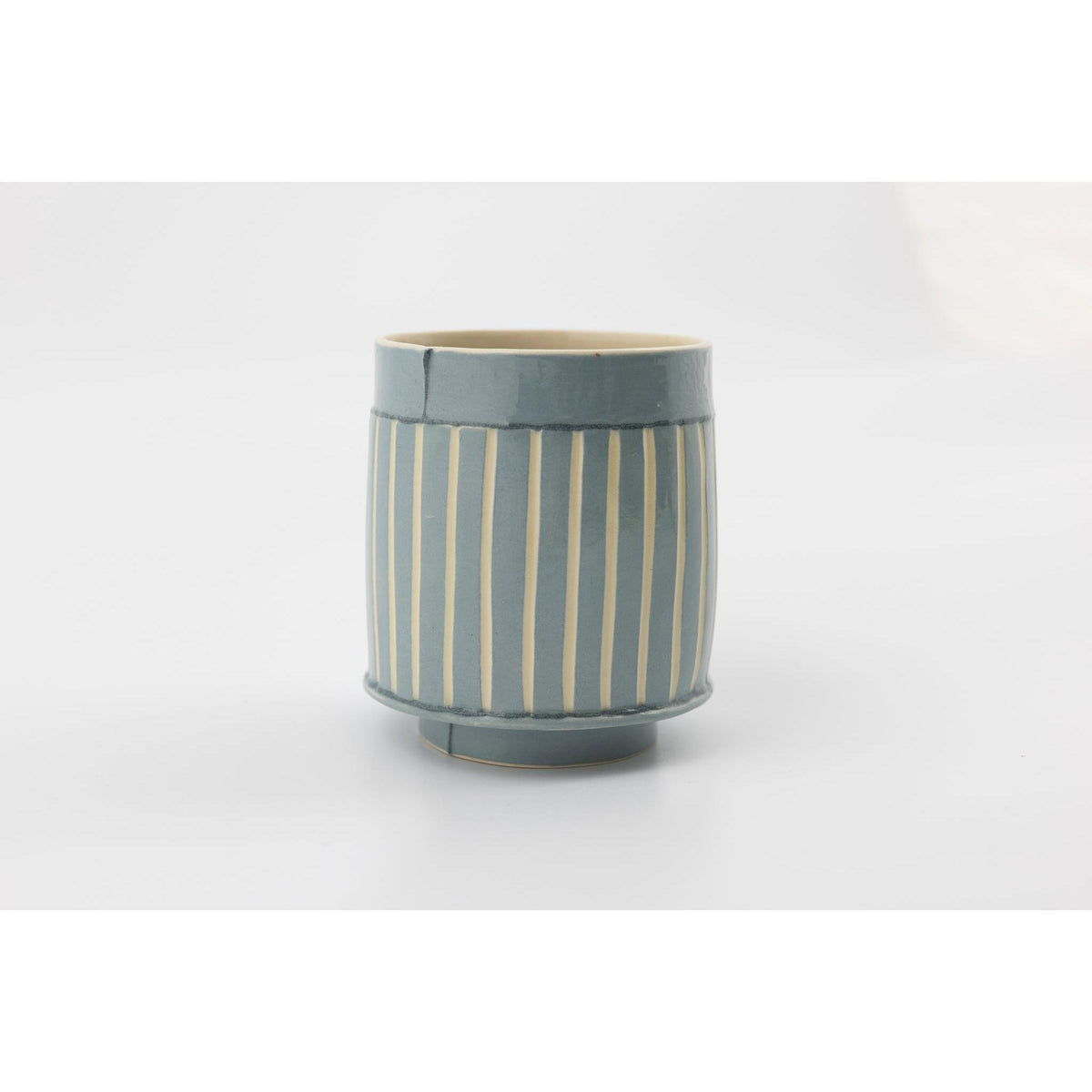 EKW10 Small Vessel | Blue | handbuilt ceramic created by Emily-Kriste Wilcox, available from Padstow Gallery, Cornwall