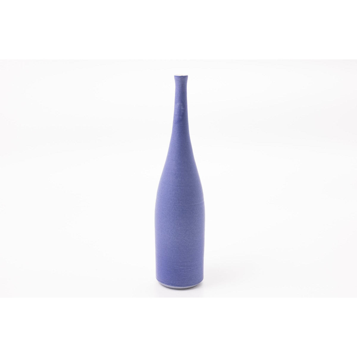 'LB184 Sea Blue bottle' by Lucy Burley ceramics, available at Padstow Gallery, Cornwall