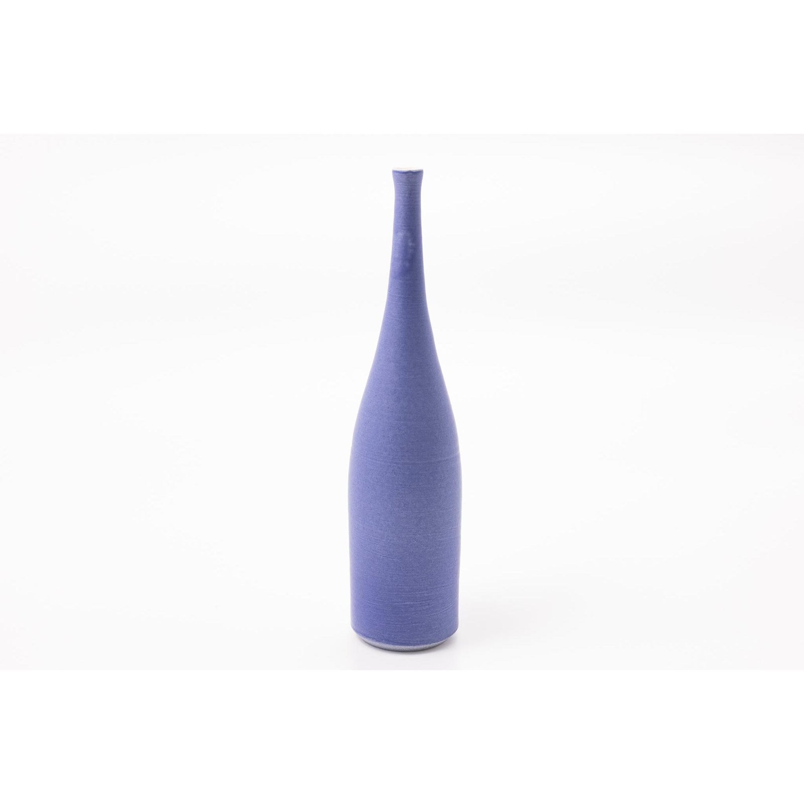 'LB184 Sea Blue bottle' by Lucy Burley ceramics, available at Padstow Gallery, Cornwall